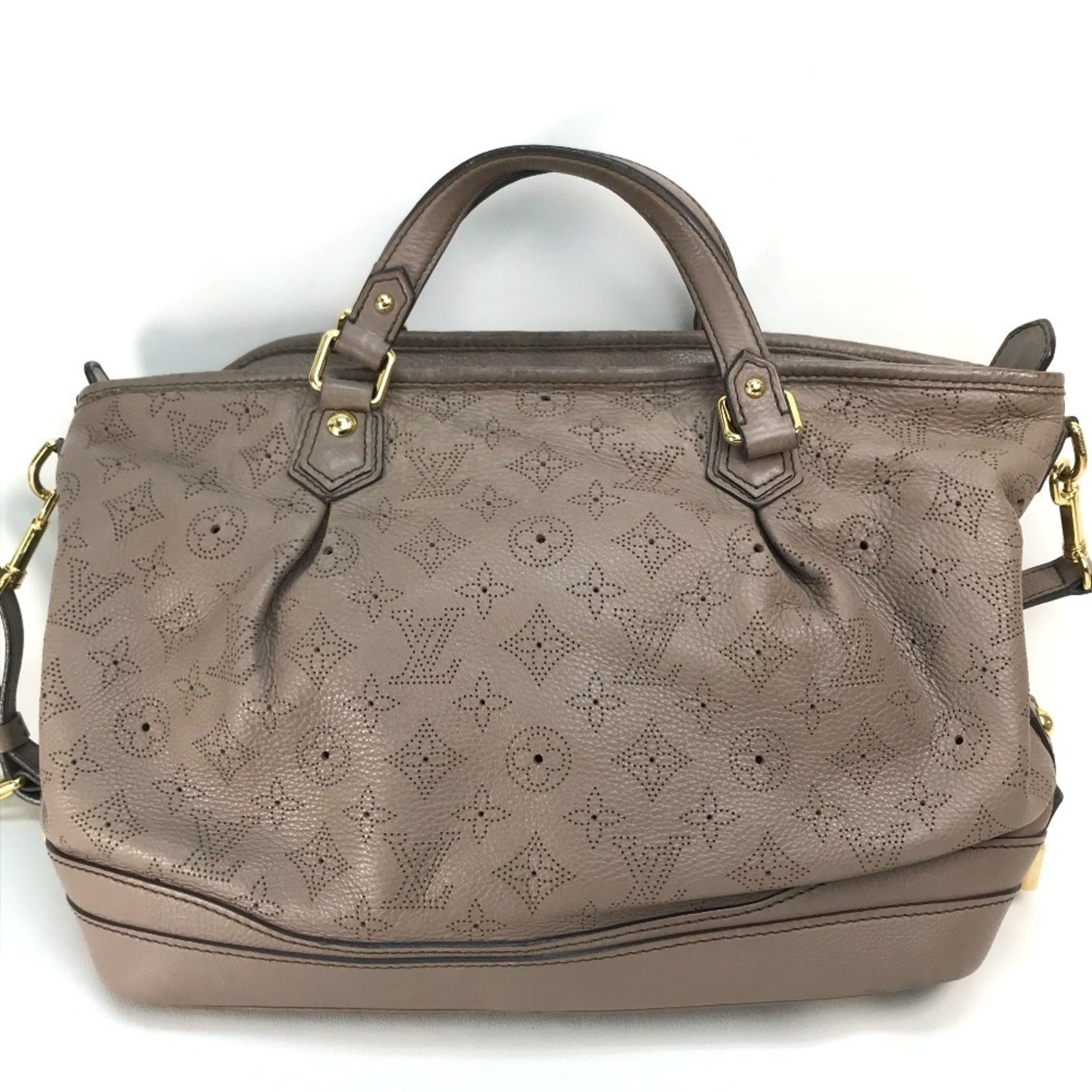 Louis Vuitton Beige Poodle Mahina Leather Handbag Shoulder Bag