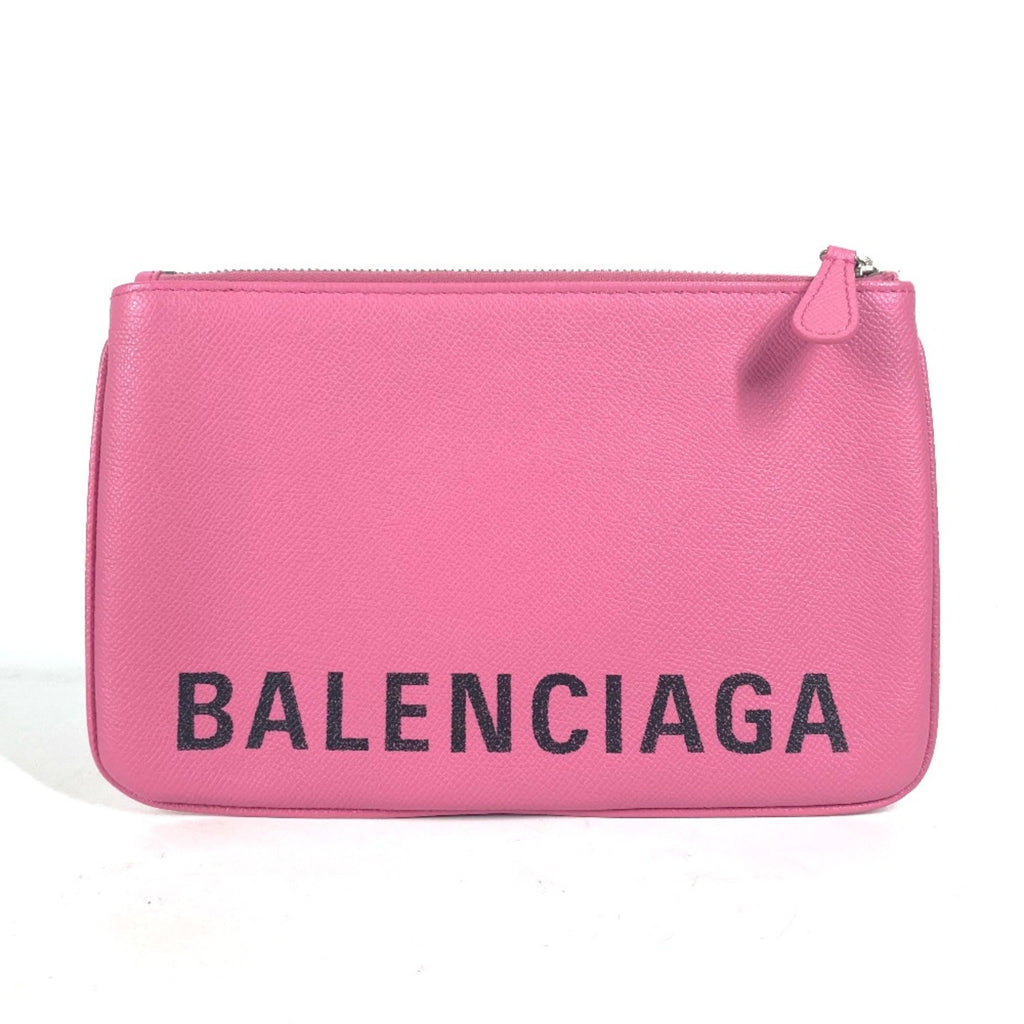 Balenciaga Pink Leather Clutch