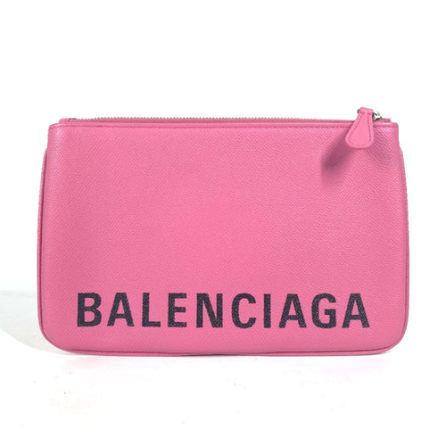 Balenciaga Pink Leather Clutch