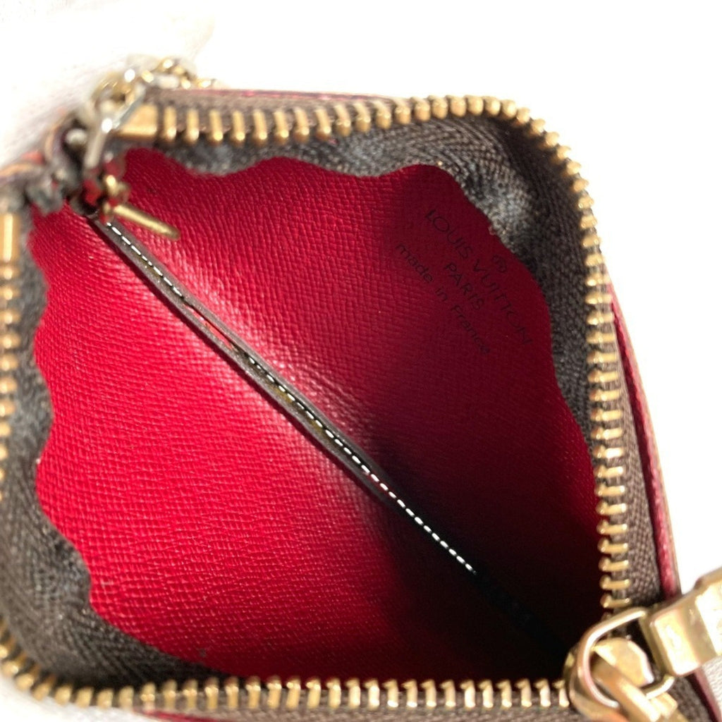 Louis Vuitton Brown Monogram Cherry Red Color Monogram Coin Purse/Coin Case
