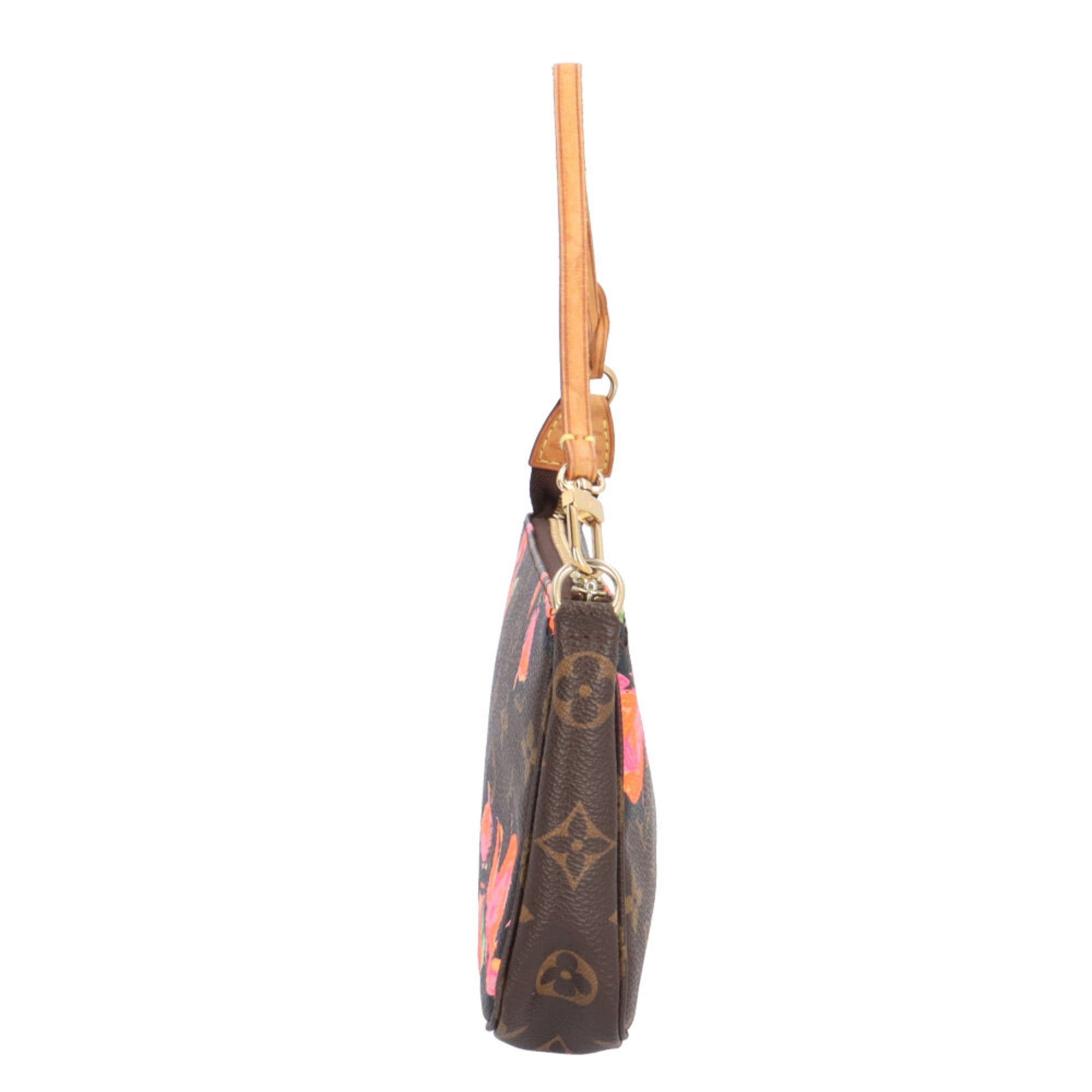 Louis Vuitton Monogram Brown Multi-Color Monogram Rose Handbag Pochette