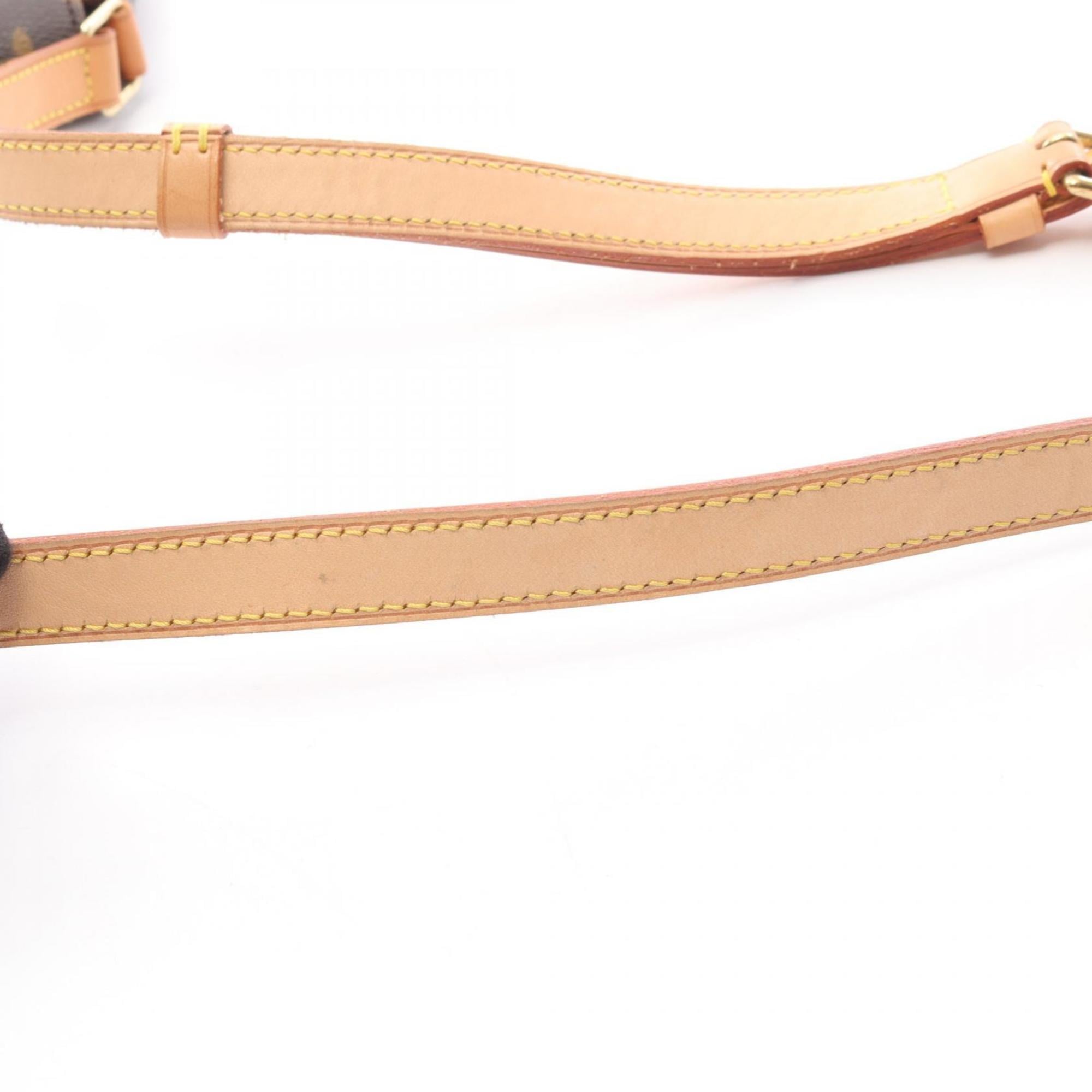 Louis Vuitton Brown Coated Canvas Leather Shoulder Bag