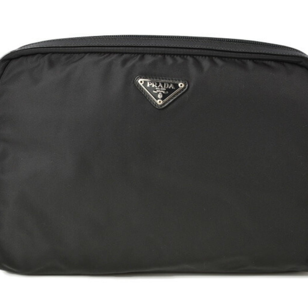 Prada Black Vela Nylon Pouch