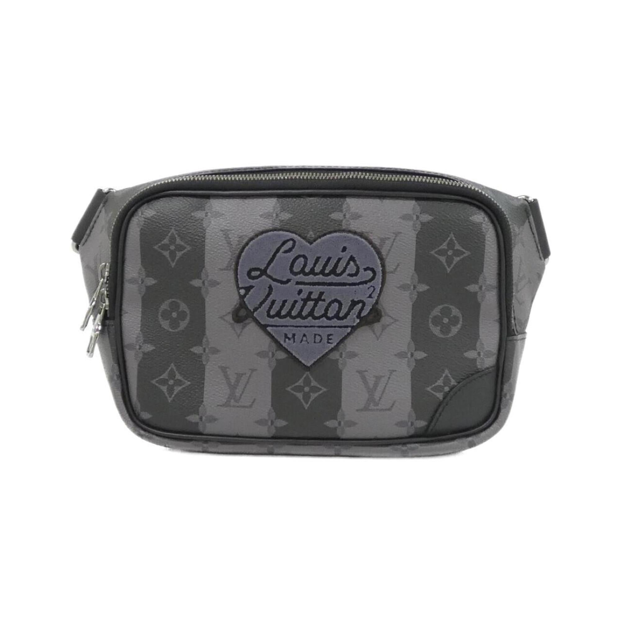 Louis Vuitton Black Coated Canvas Shoulder Bag