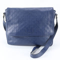 Gucci Guccissima Blue Leather Shoulder Bag (Pre-Owned)