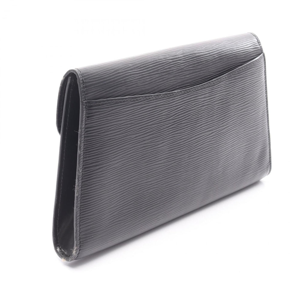 Louis Vuitton Black Noir Epi Leather Clutch Bag