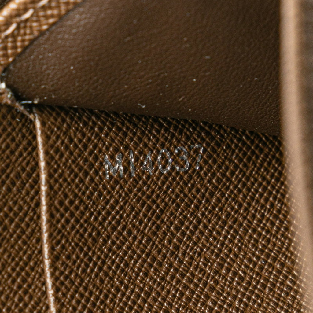 Louis Vuitton Brown Grizzly Leather Pvc Long Wallet