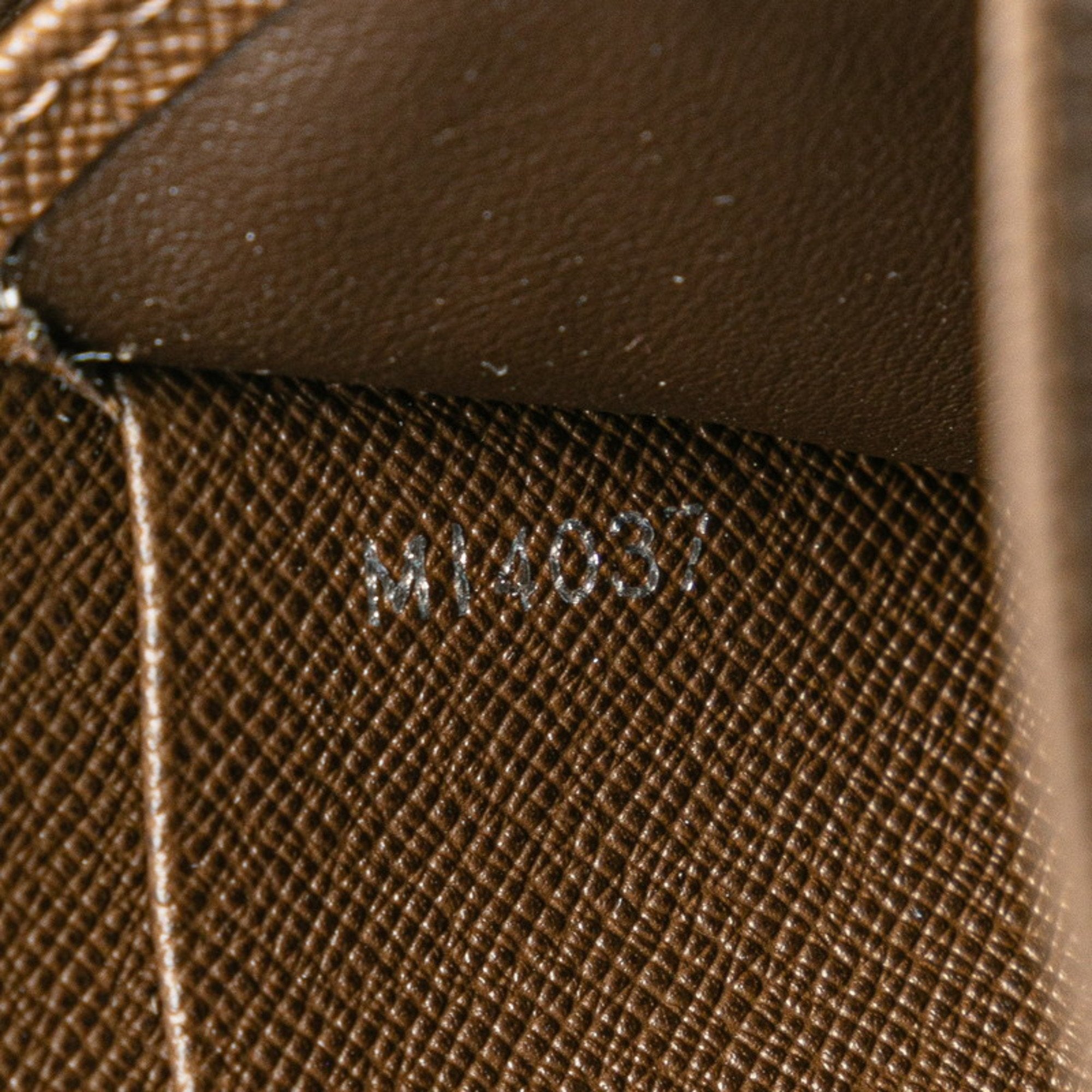 Louis Vuitton Brown Grizzly Leather Pvc Long Wallet