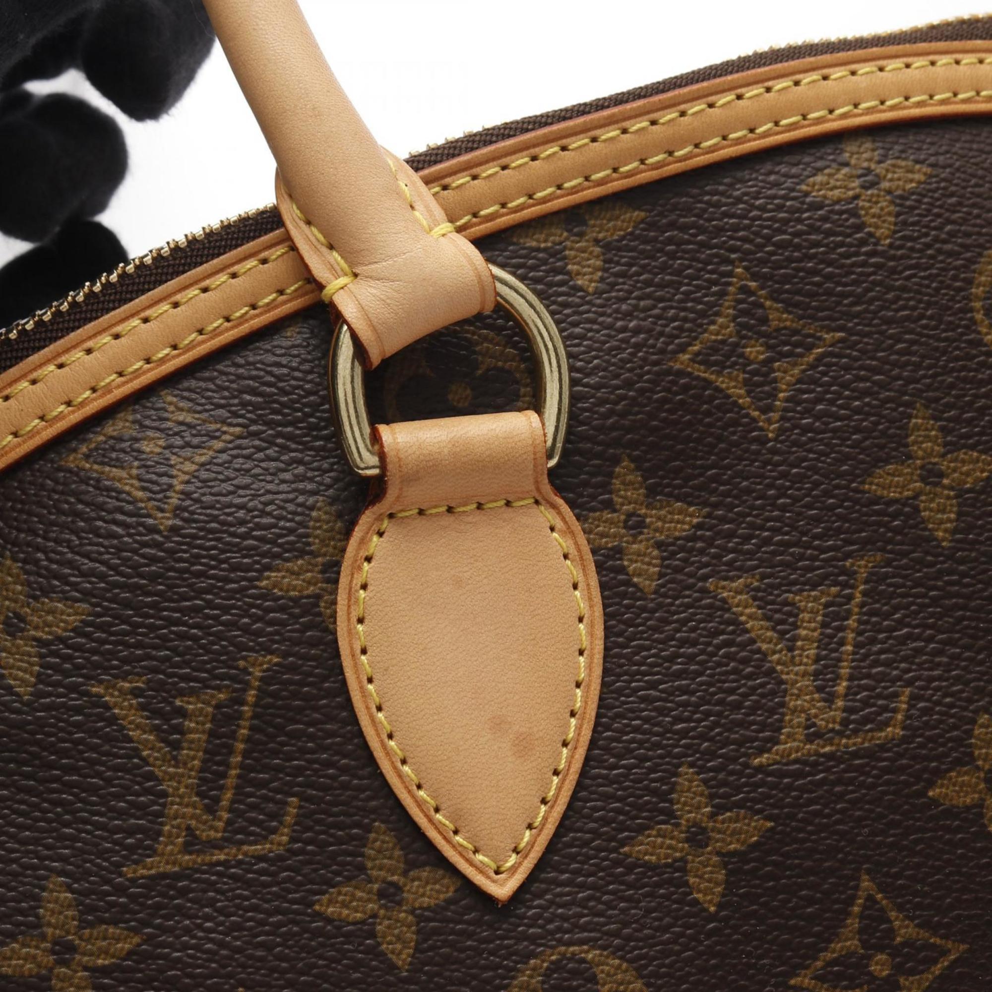 Louis Vuitton Brown Coated Canvas Leather Tote Bag