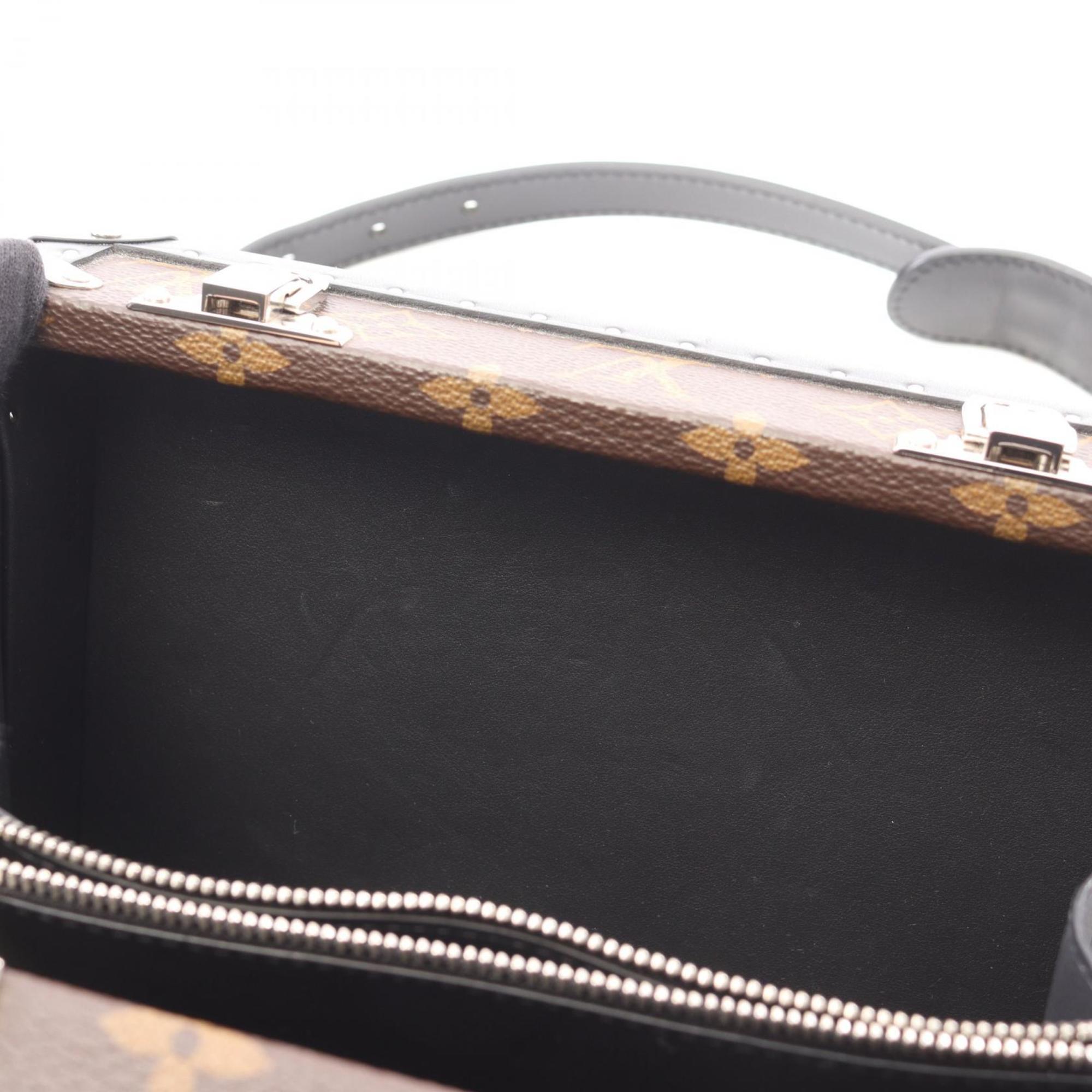 Louis Vuitton Black Brown Monogram Macassar Coated Canvas Shoulder Bag