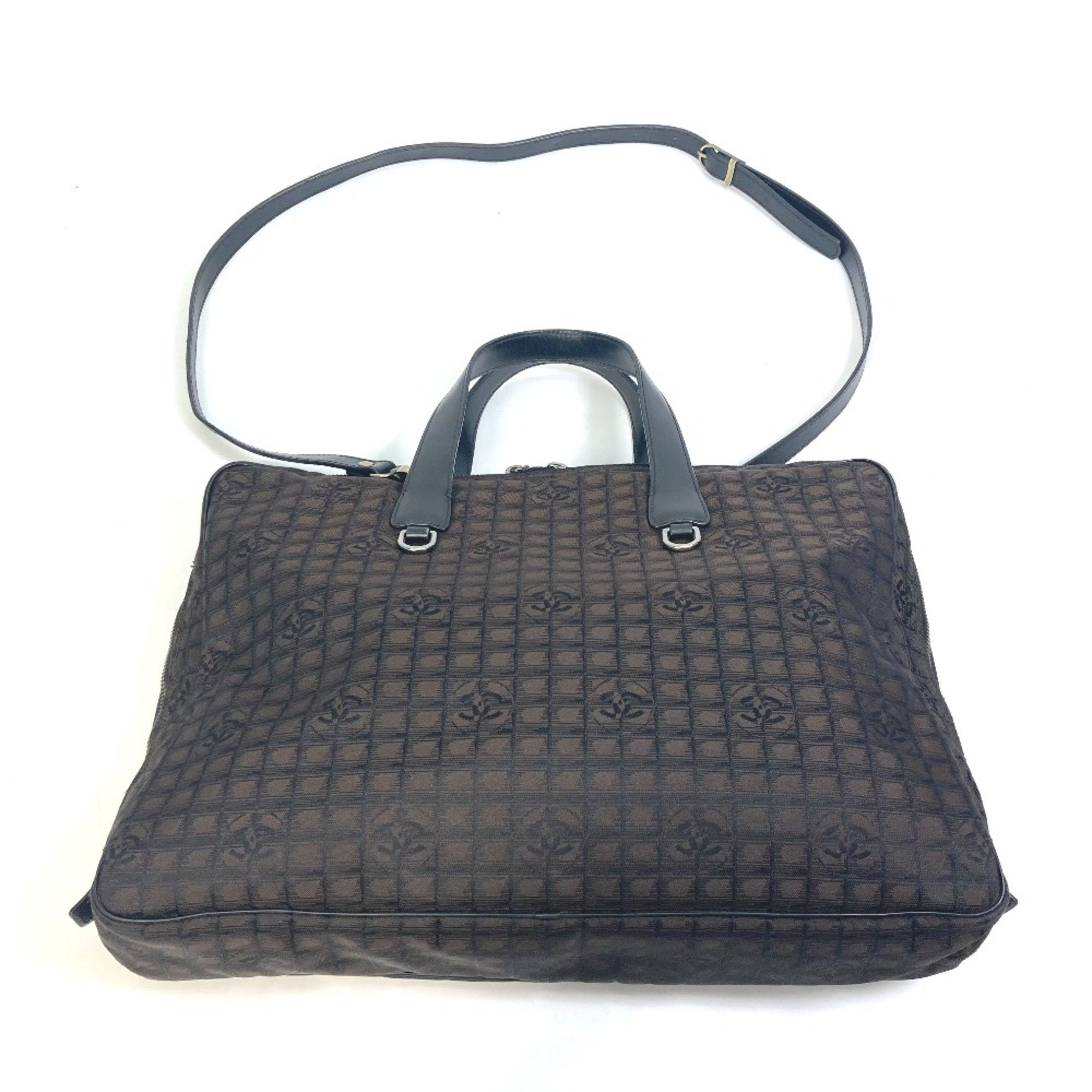 Chanel Brown Cloth Briefcase