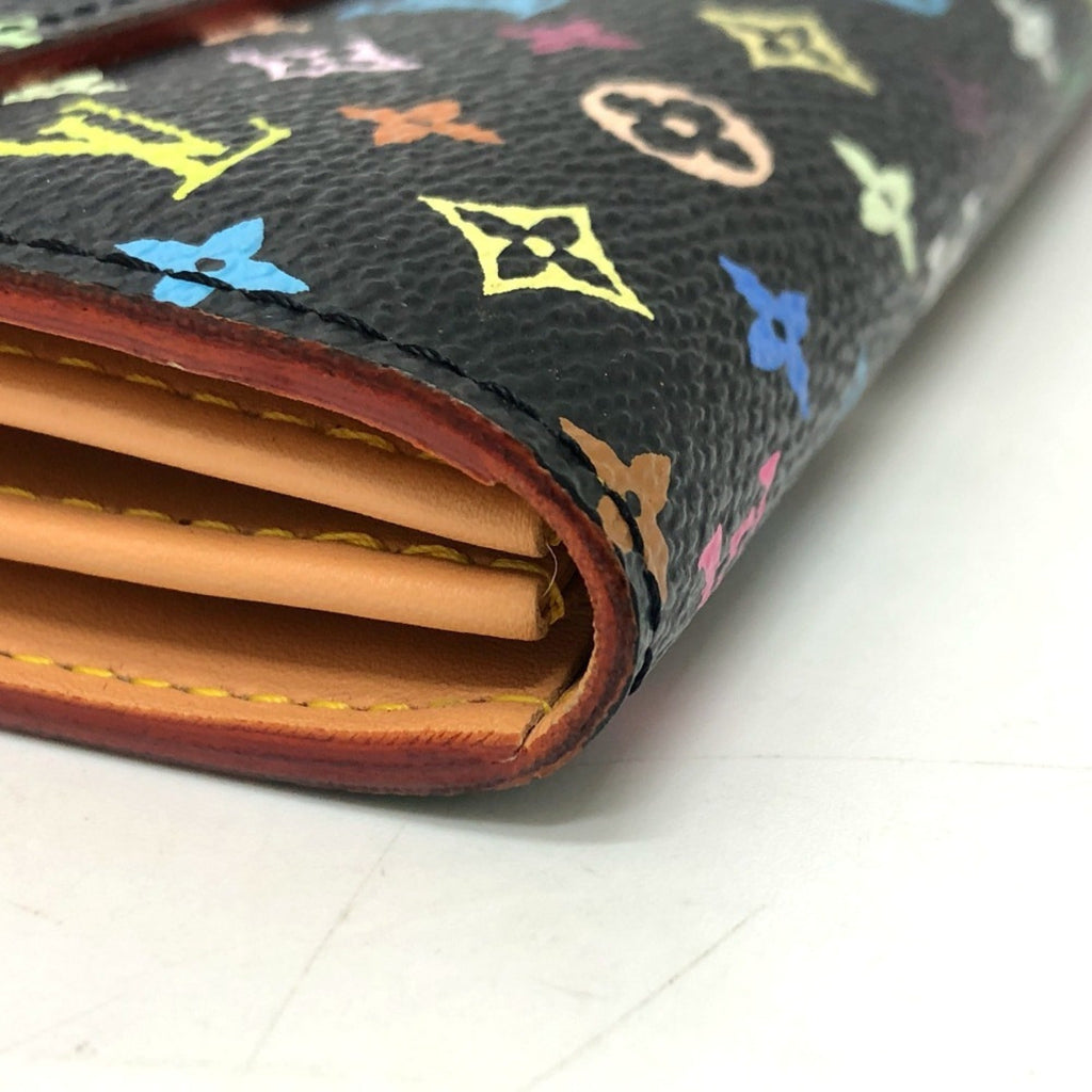 Louis Vuitton Black Monogram Multicolore Long Wallet