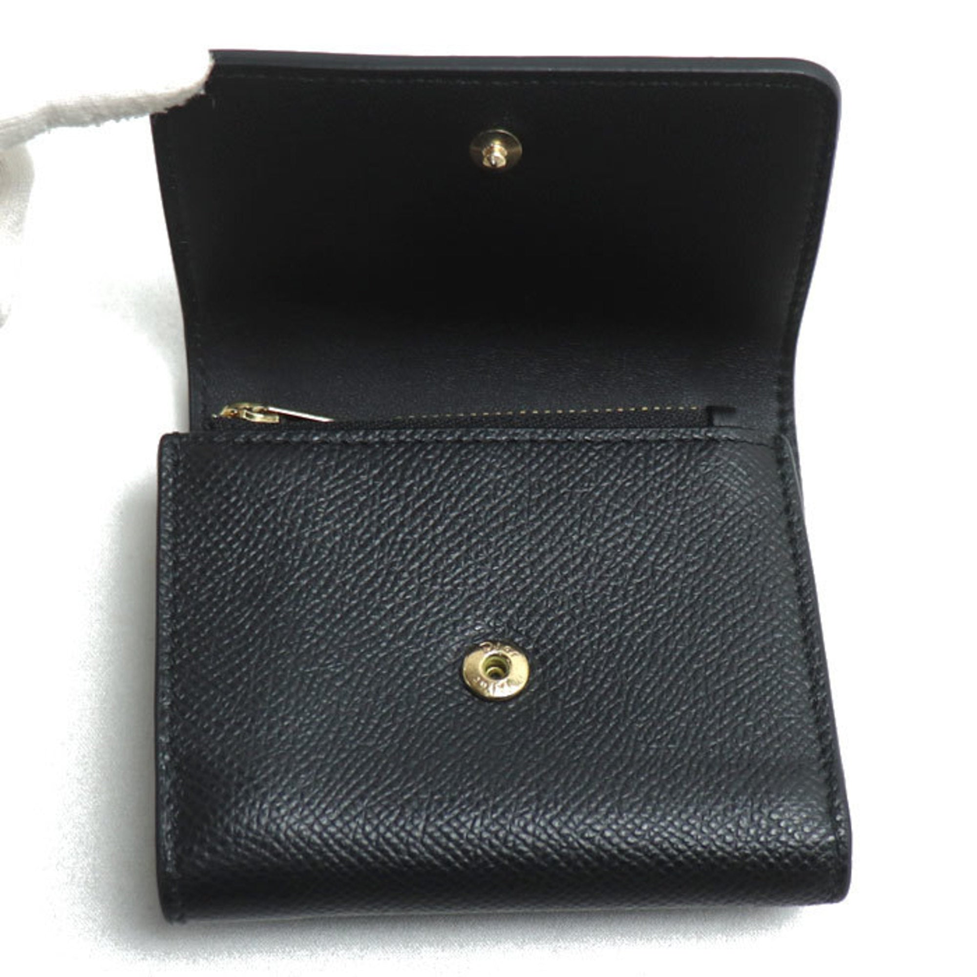 Christian Dior Black Leather Wallet (Tri-Fold) (Pre-Owned)