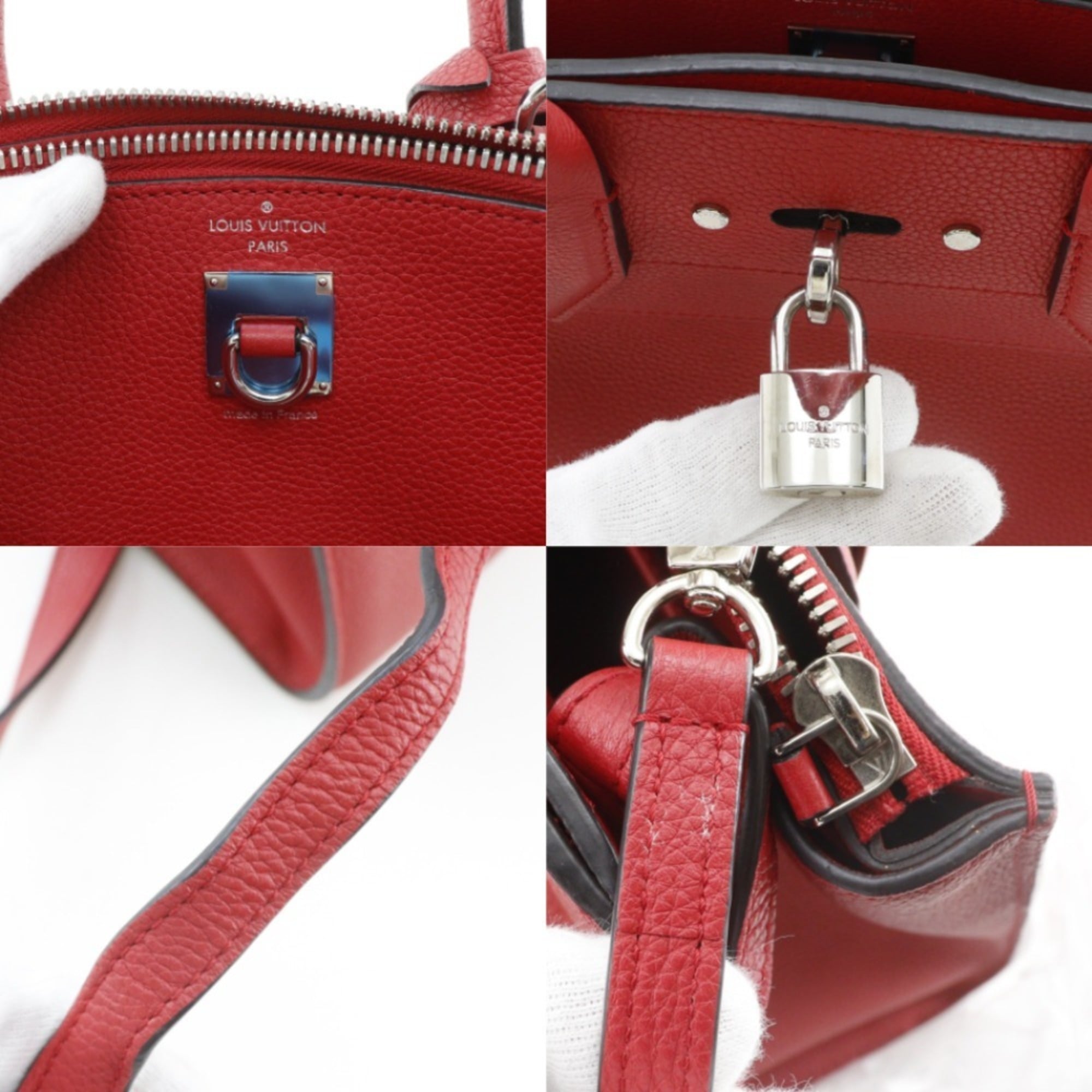 Louis Vuitton Red Color Rouge Leather Handbag Shoulder Bag