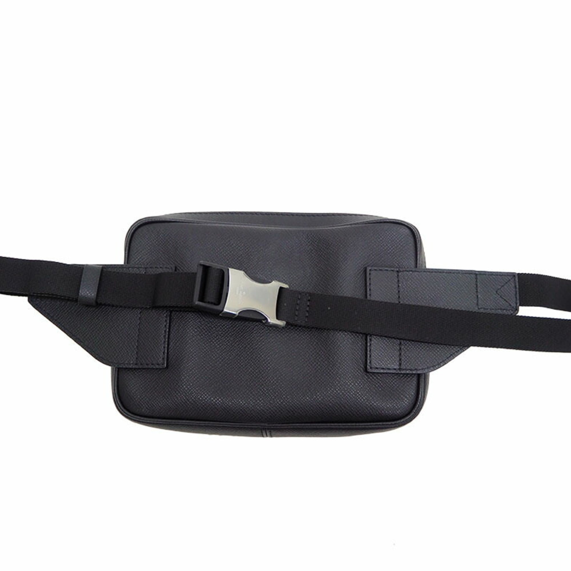 Louis Vuitton Bumback Outdoor Body Bag Taiga Black M33438 Waist Pouch Men's