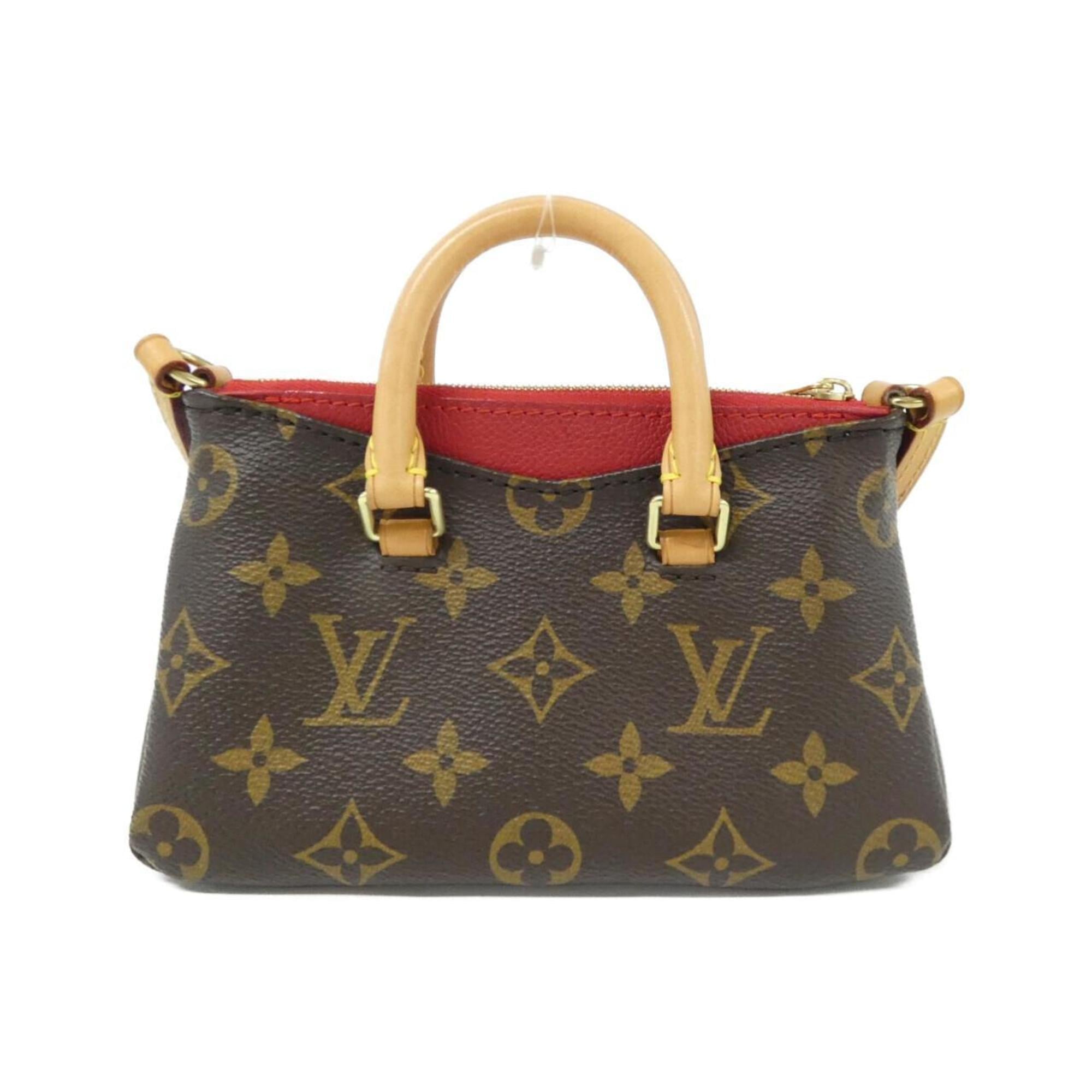 Louis Vuitton Monogram Cerise Marron Coated Canvas Leather Handbag