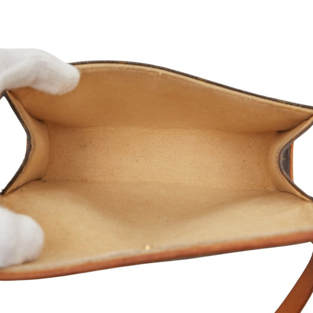 Louis Vuitton Brown Pvc Leather Pochette Sling Bag