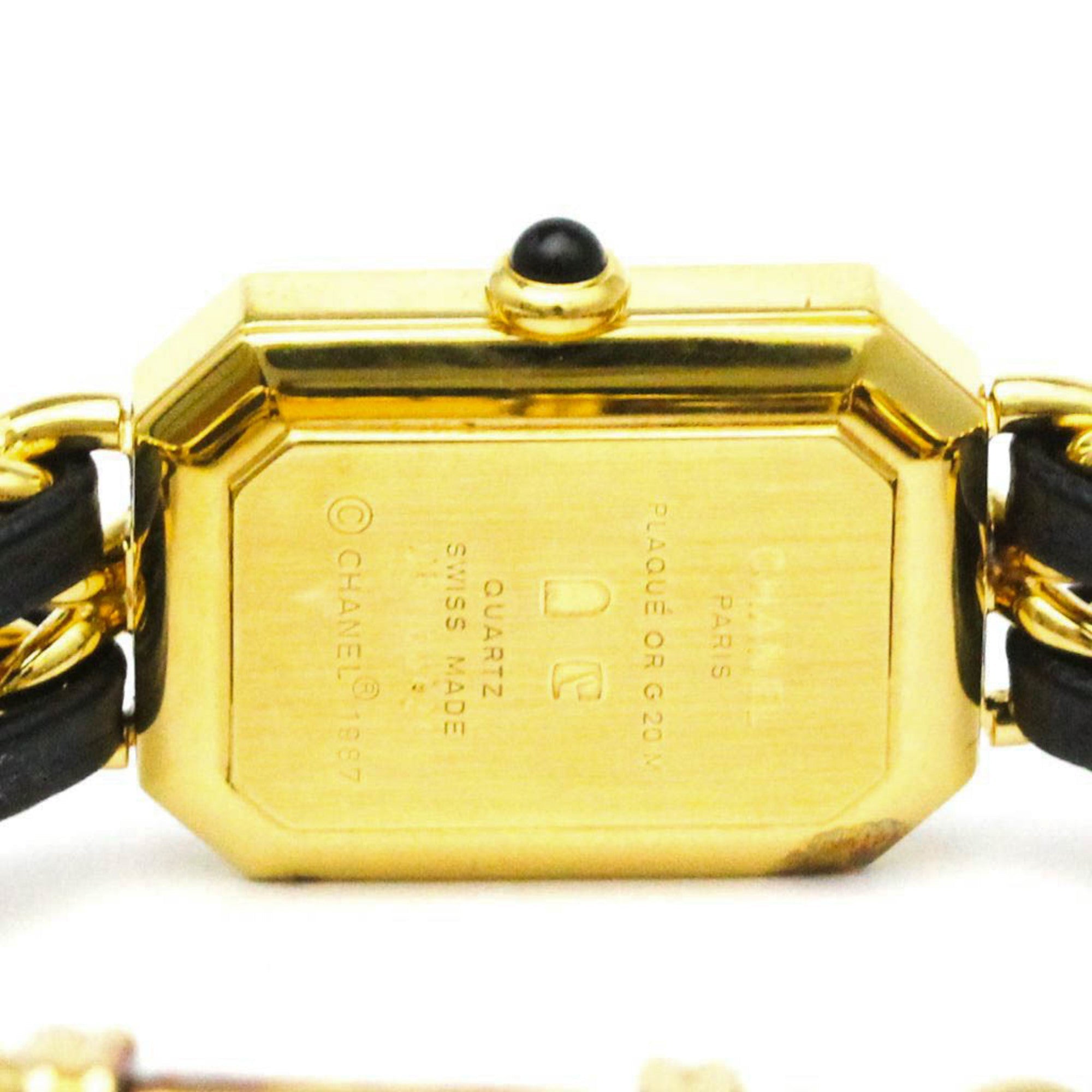 Chanel Premiere Rock Quartz Watch Plated Metal And Leather Watch