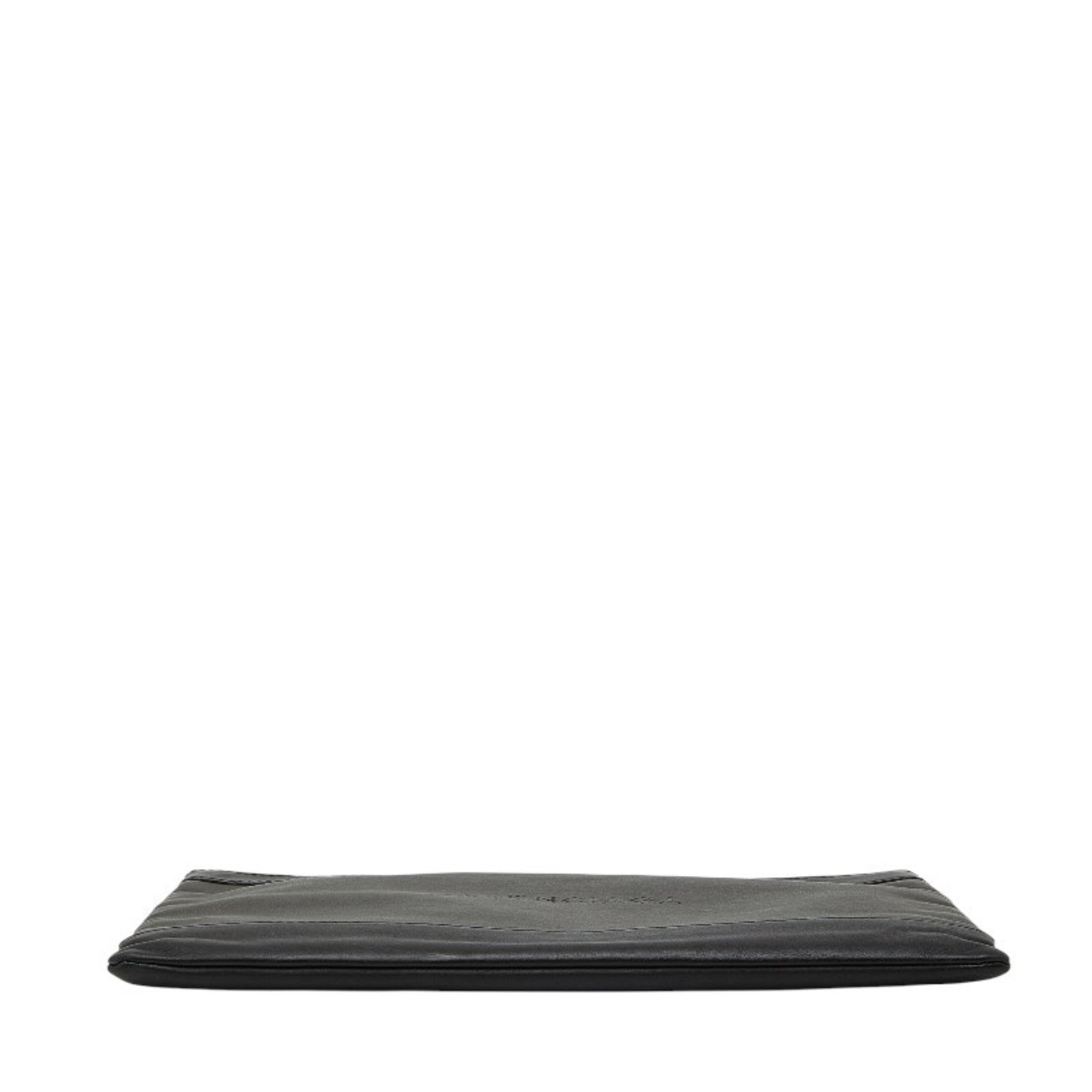 Balenciaga Black Leather Clutch