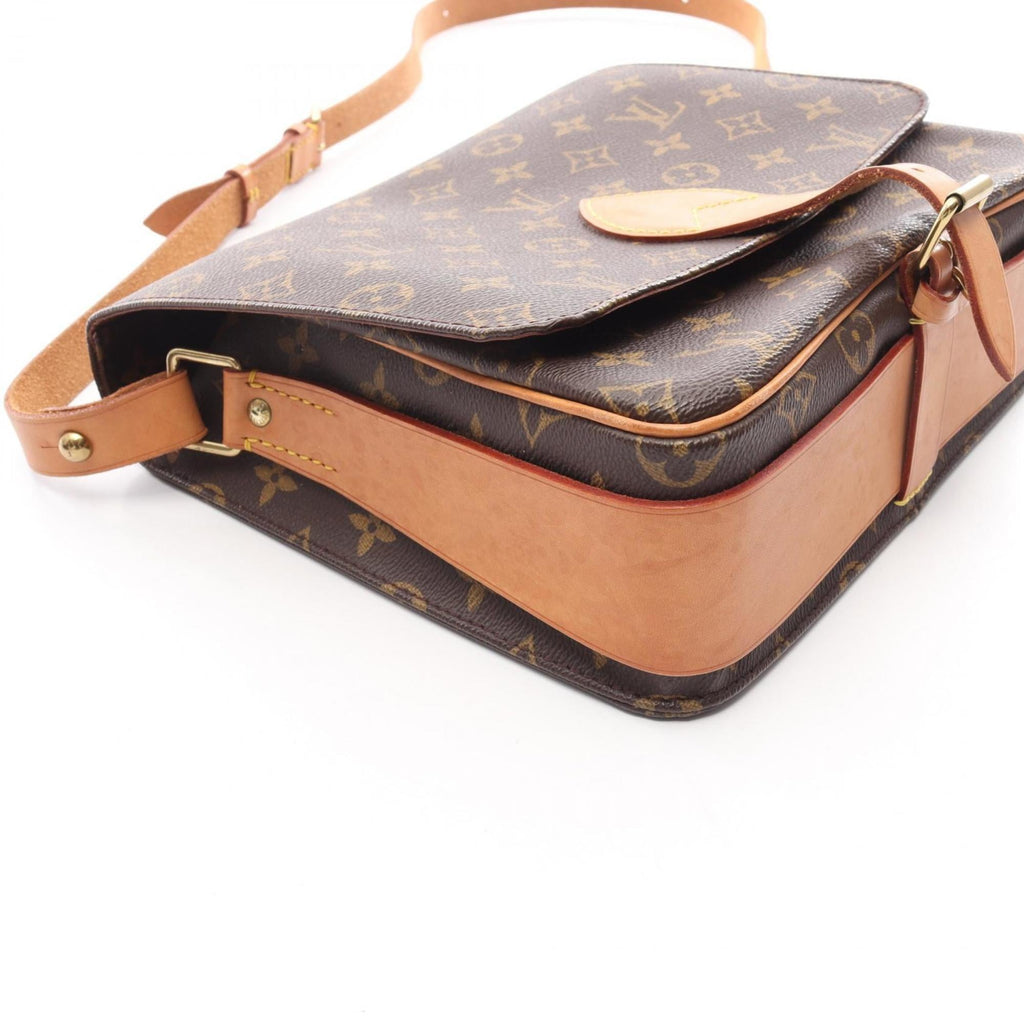 Louis Vuitton Brown Coated Canvas Leather Shoulder Bag