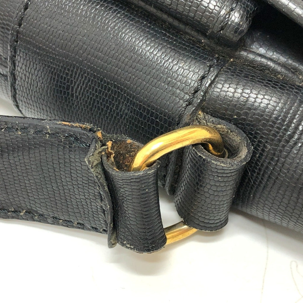 Celine Black Leather Shoulder Bag