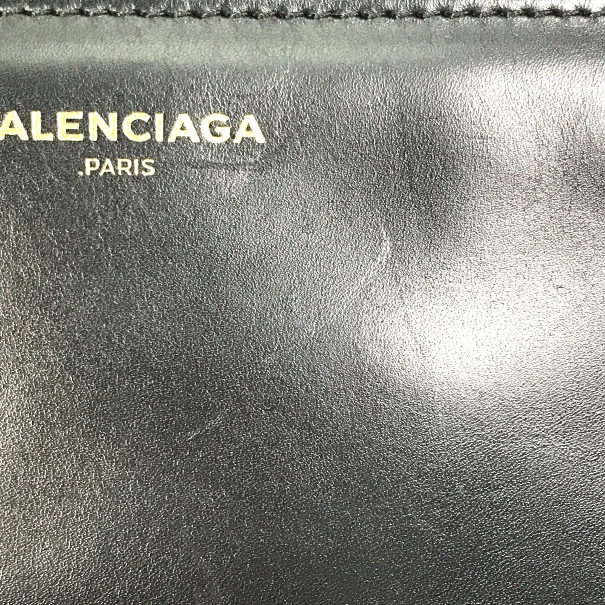 Balenciaga Black Leather Clutch