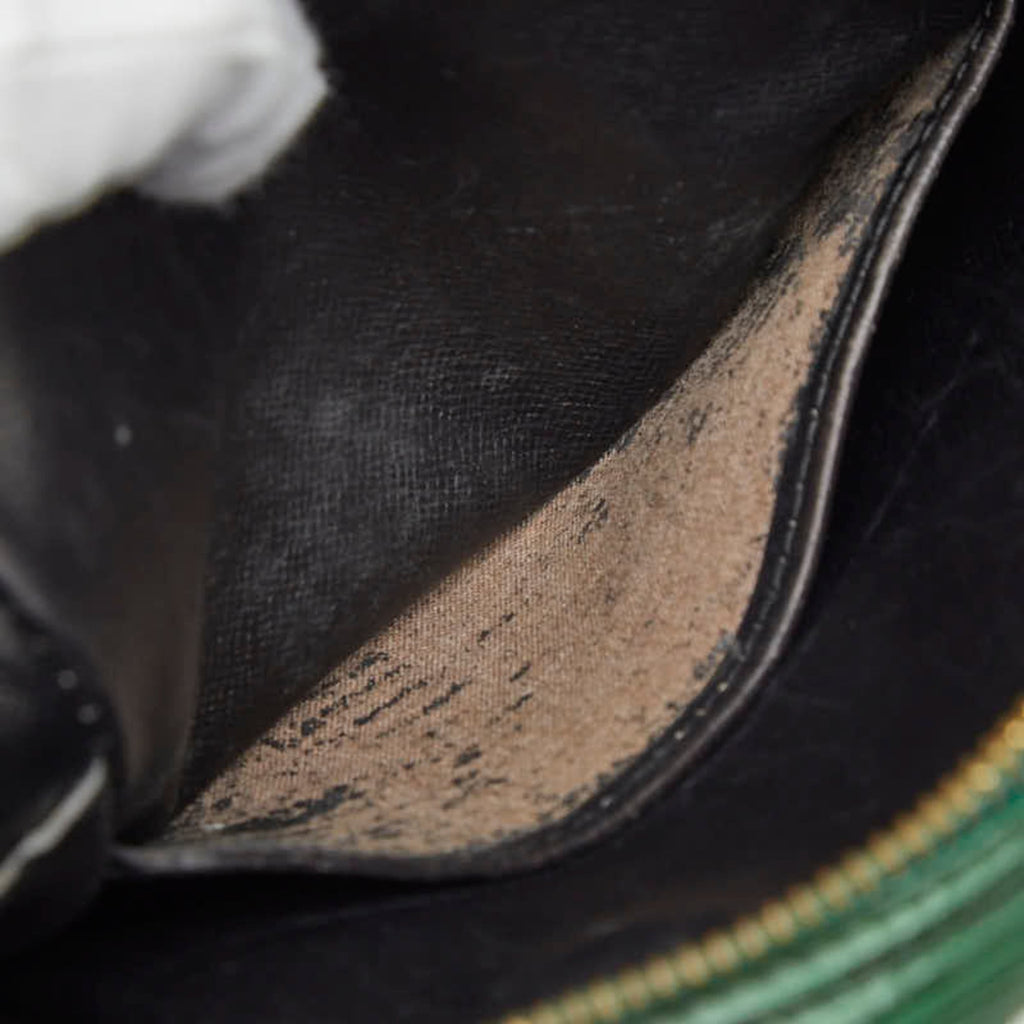 Louis Vuitton Epi Borneo Green Leather Shoulder Bag