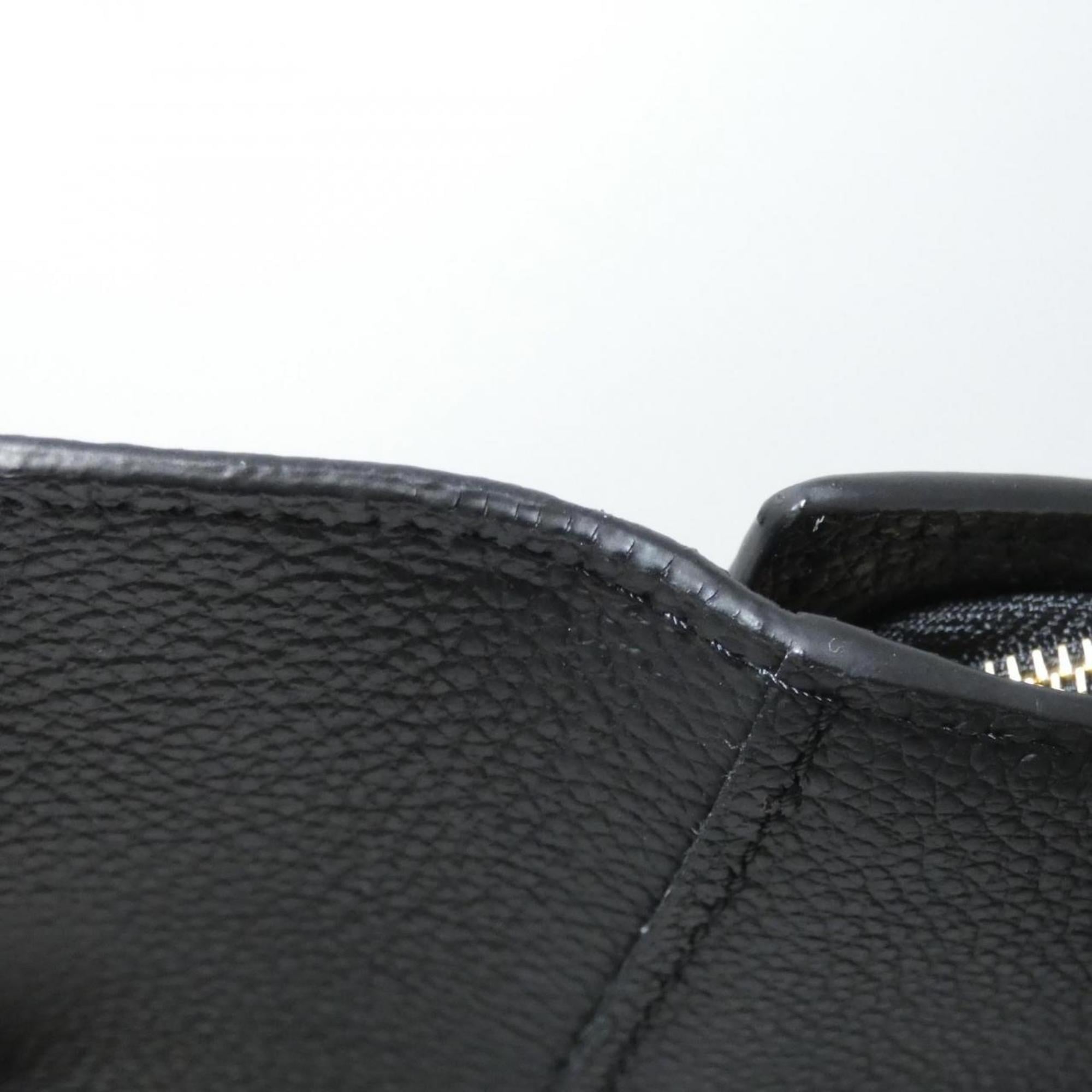 Louis Vuitton Black Leather Wallet (Tri-Fold)