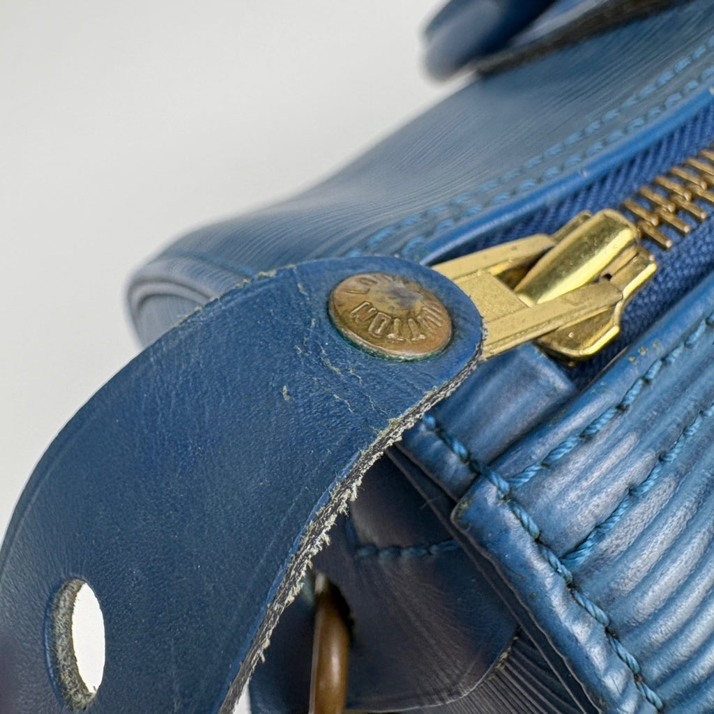 Louis Vuitton Toledo Blue Epi Leather Handbag