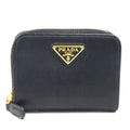 Prada Black Leather Coin Purse/Coin Case