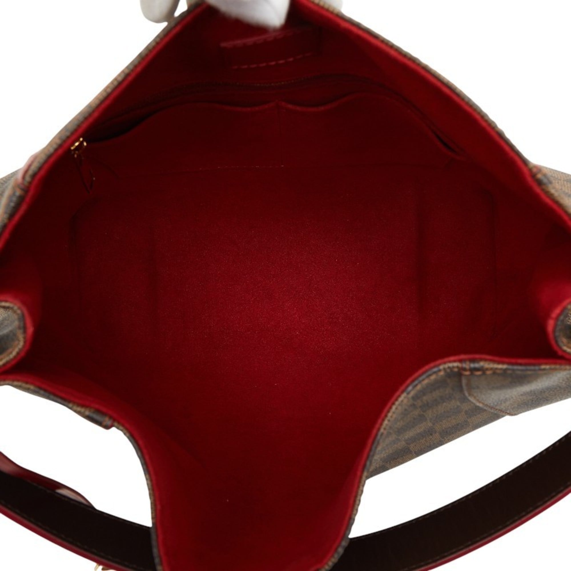 Louis Vuitton Brown Red Color Pvc Leather Shoulder Bag