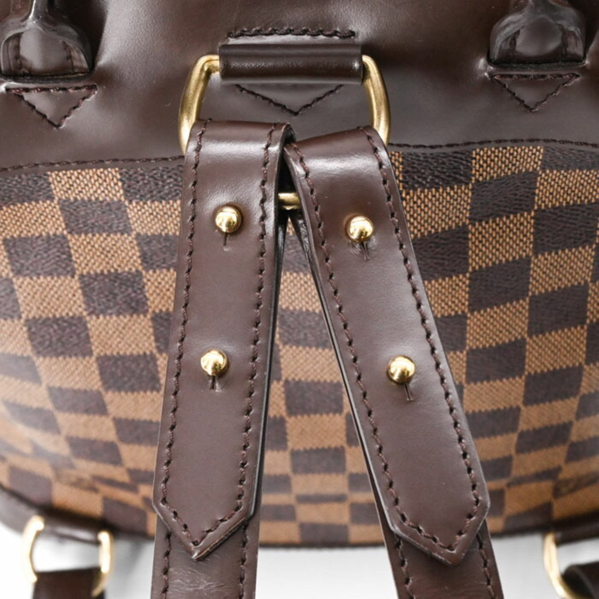 Louis Vuitton Brown Damier Canvas Damier Graphite Leather Backpack