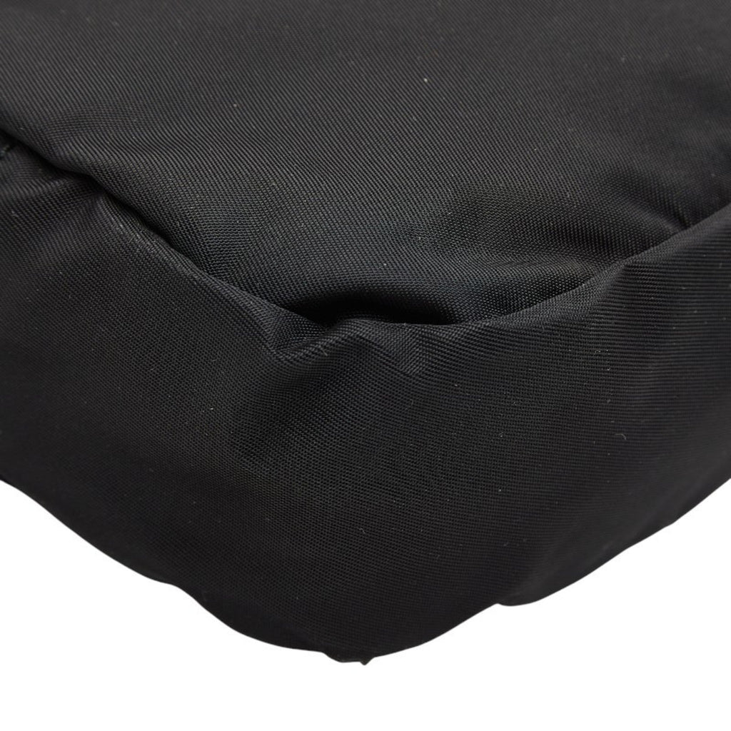 Prada Black Nylon Leather Pouch