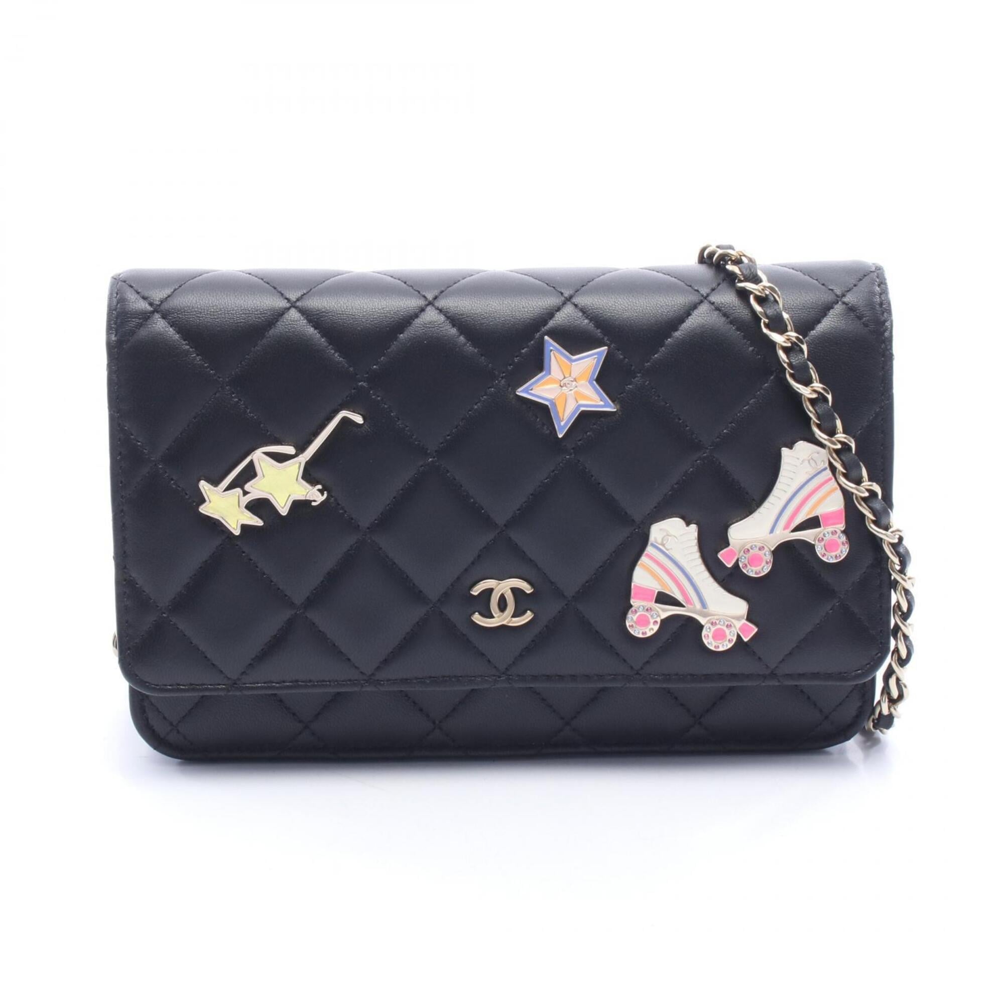 Chanel Black Leather Handbag Shoulder Bag