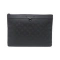 Louis Vuitton Monogram Shadow Black Leather Handbag Pochette