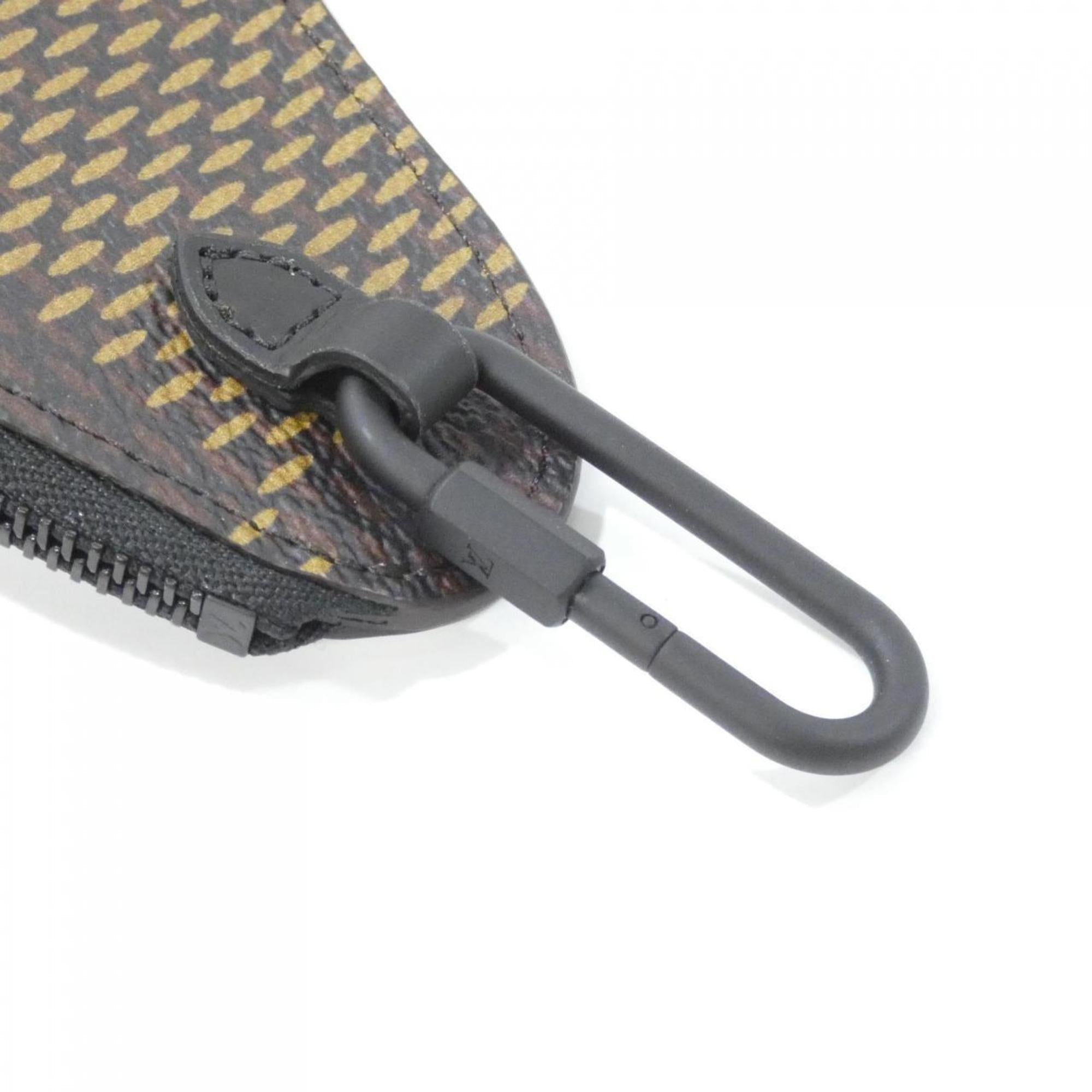 Louis Vuitton Damier Ebene Coated Canvas Leather Coin Purse/Coin Case