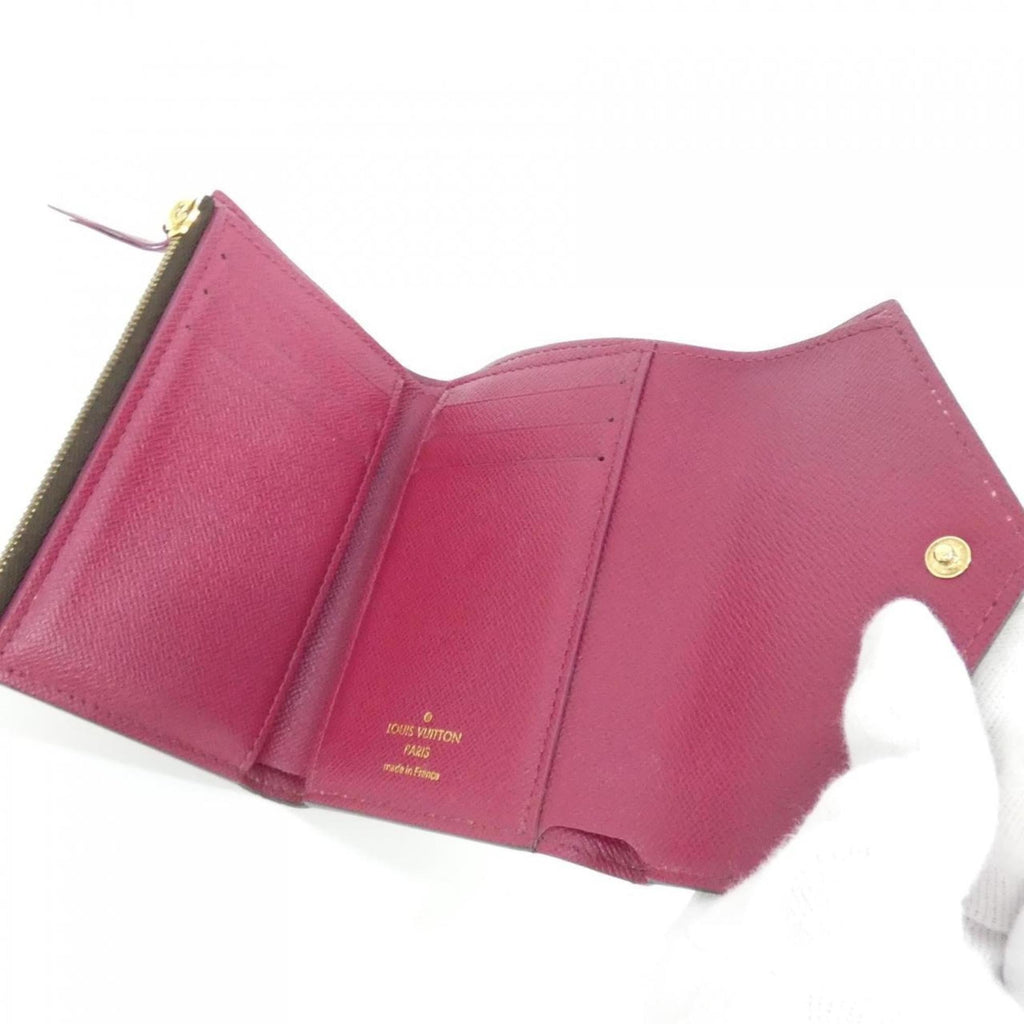 Louis Vuitton Fuchsia Marron Monogram Monogram Wallet (Tri-Fold)