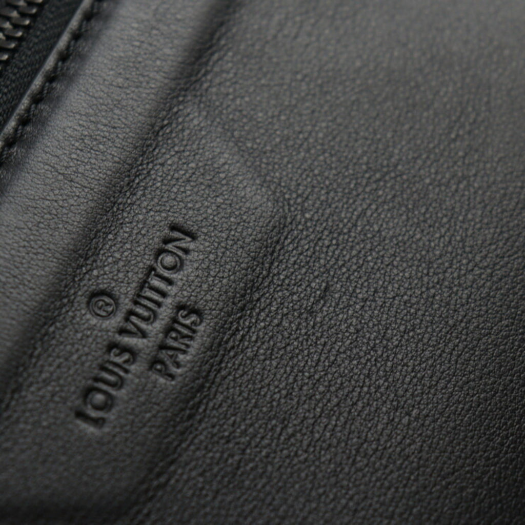 Louis Vuitton Black Leather Clutch Bag