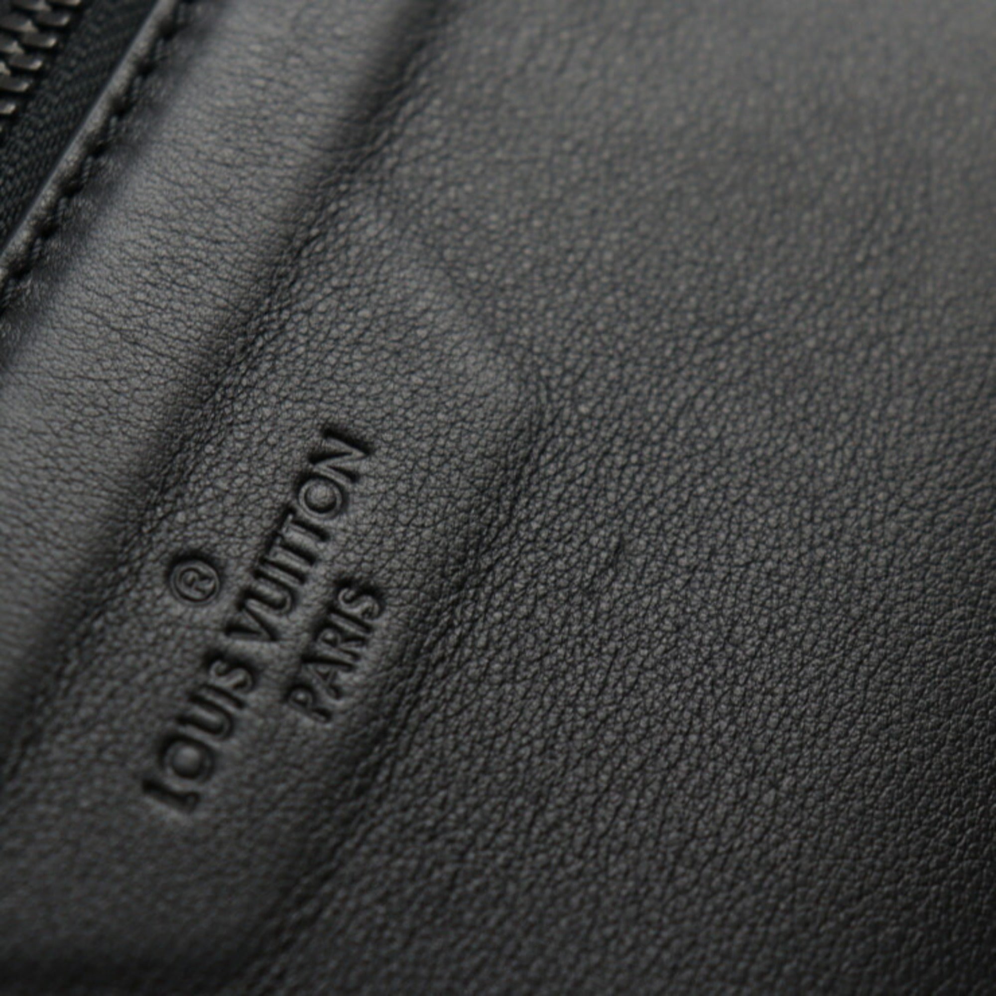 Louis Vuitton Black Leather Clutch Bag