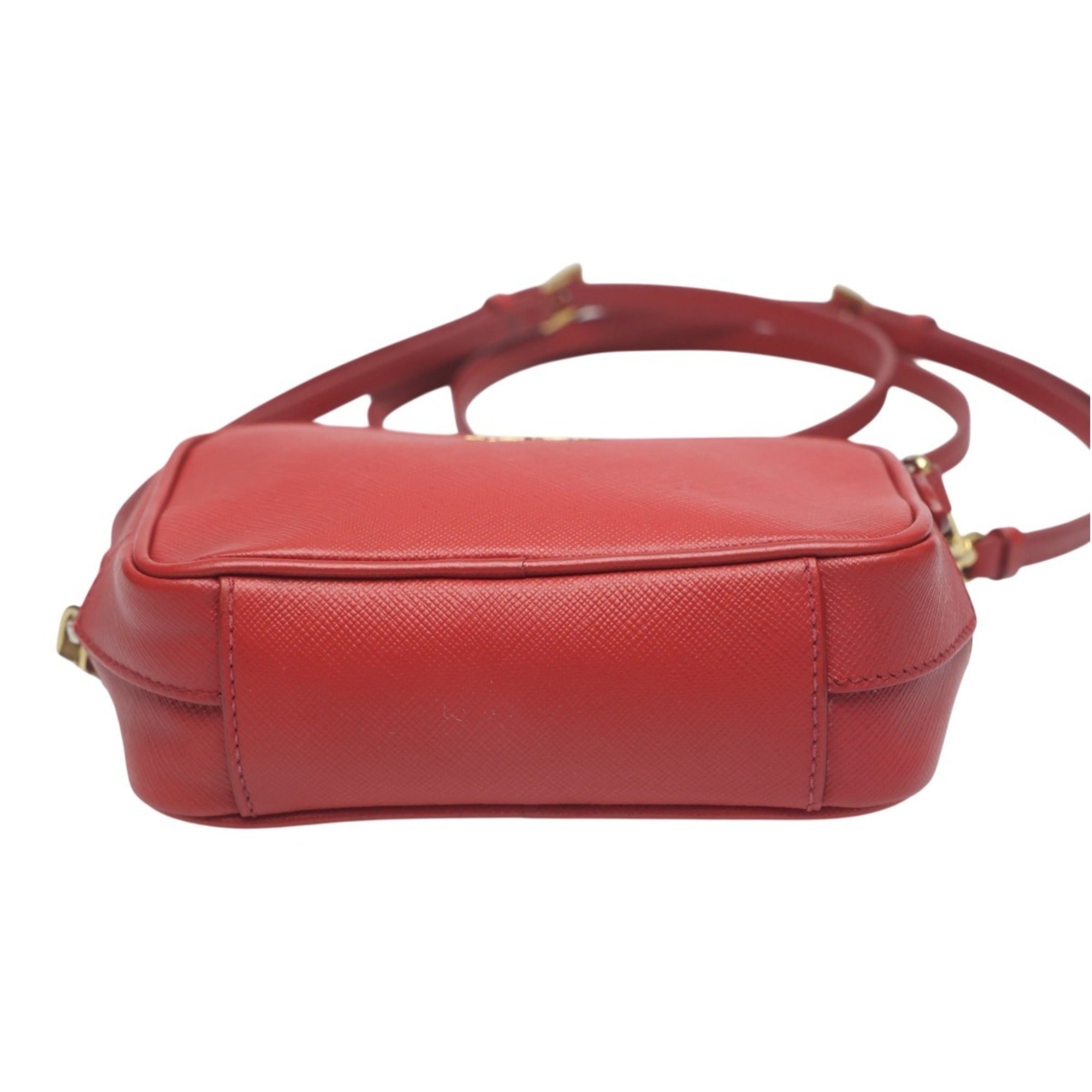Prada Red Color Leather Shoulder Bag