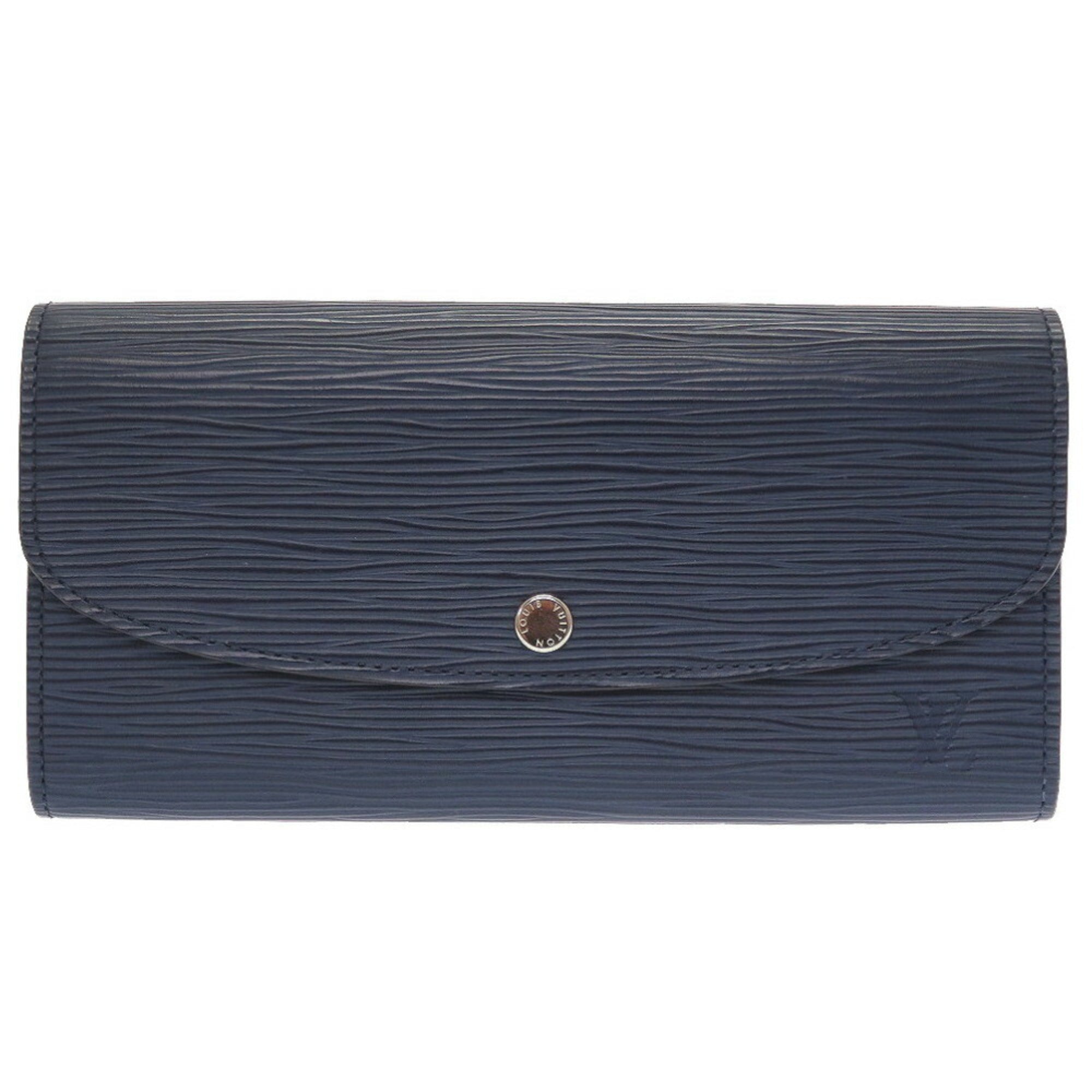Louis Vuitton Epi Portefeuille Emily M60854 Leather Andigo Blue Long Wallet