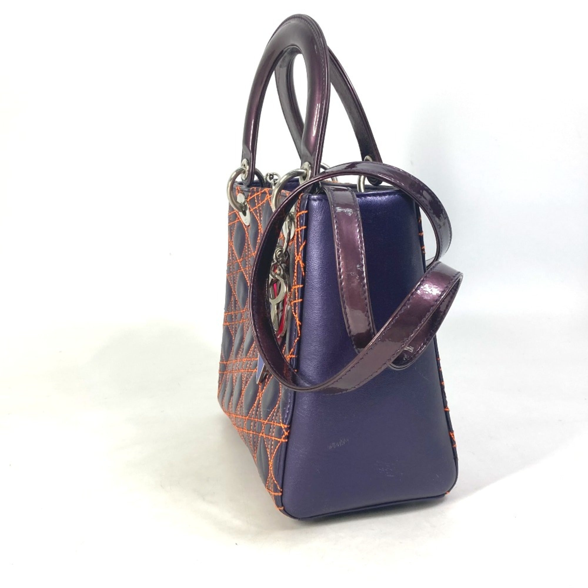 Christian Dior Purple Leather Handbag (Pre-Owned)