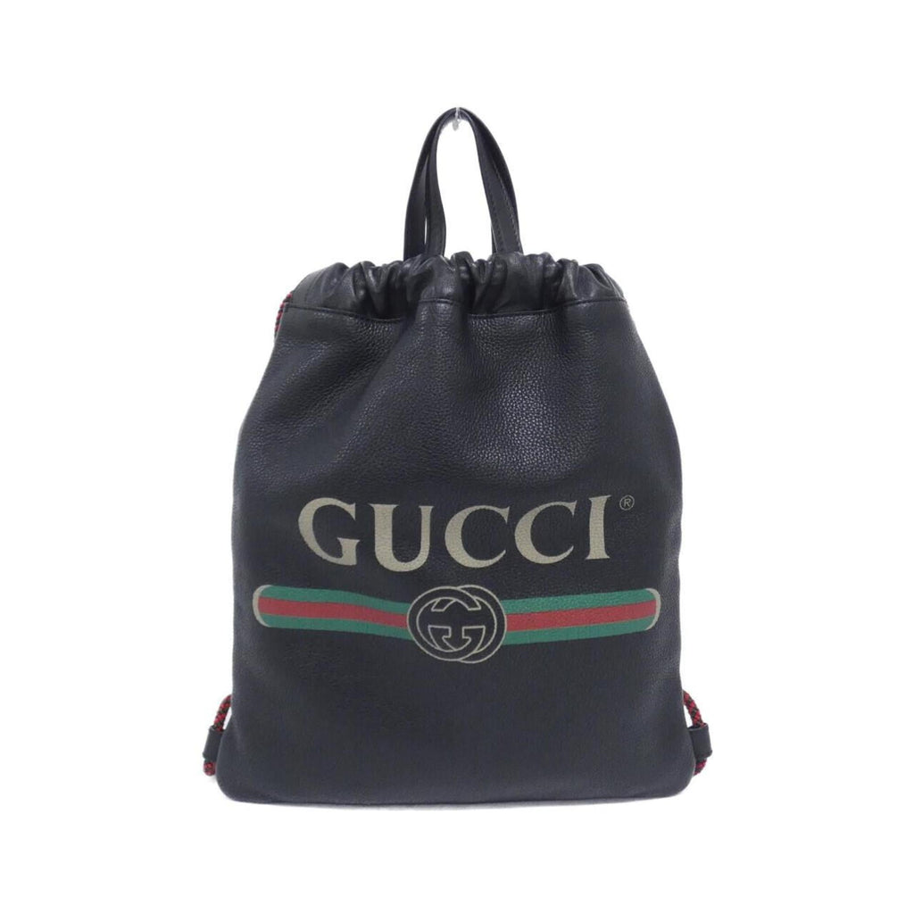 Gucci Black Leather Backpack (Pre-Owned)
