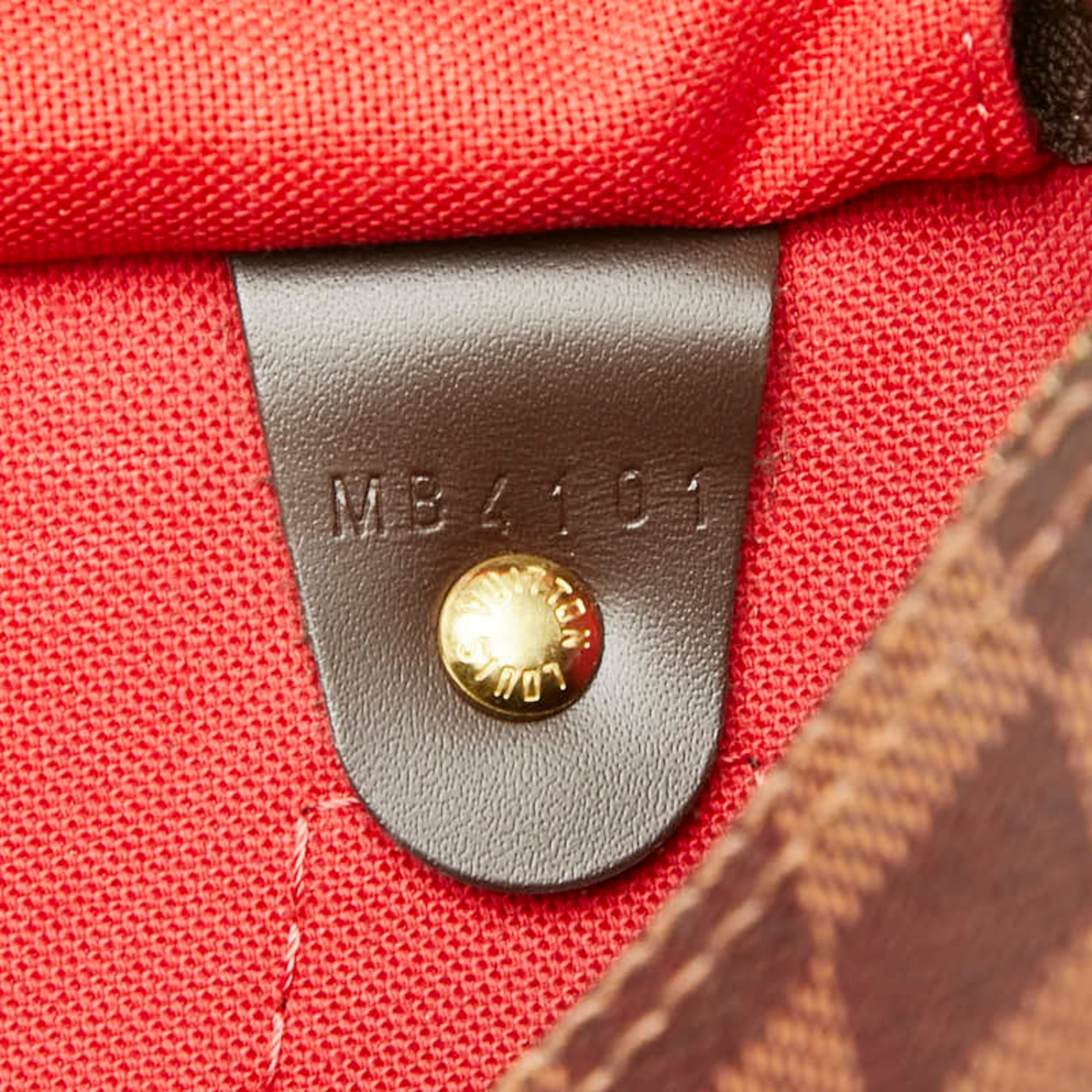 Louis Vuitton Damier Brown Damier Canvas Ebene Damier Canvas Boston Bag Handbag