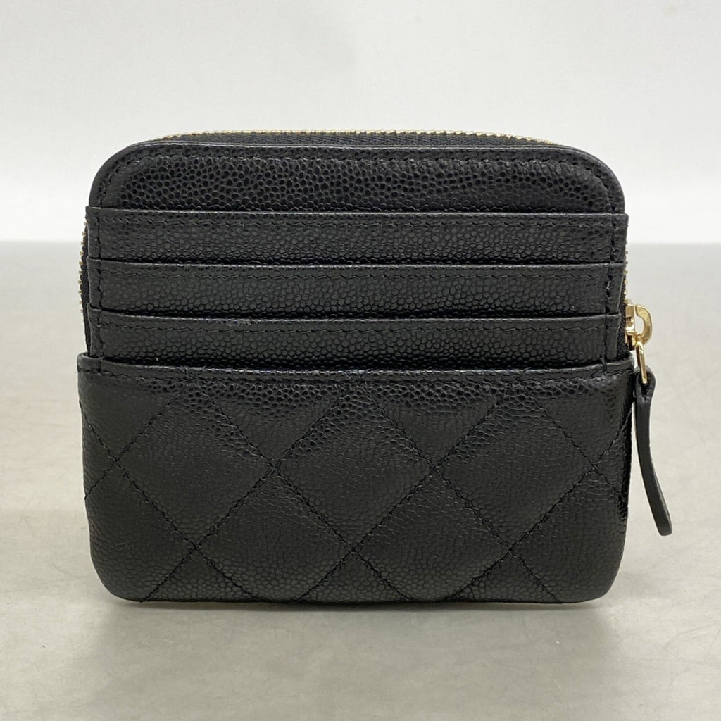 Chanel Black Grained Calfskin Coin Purse/Coin Case