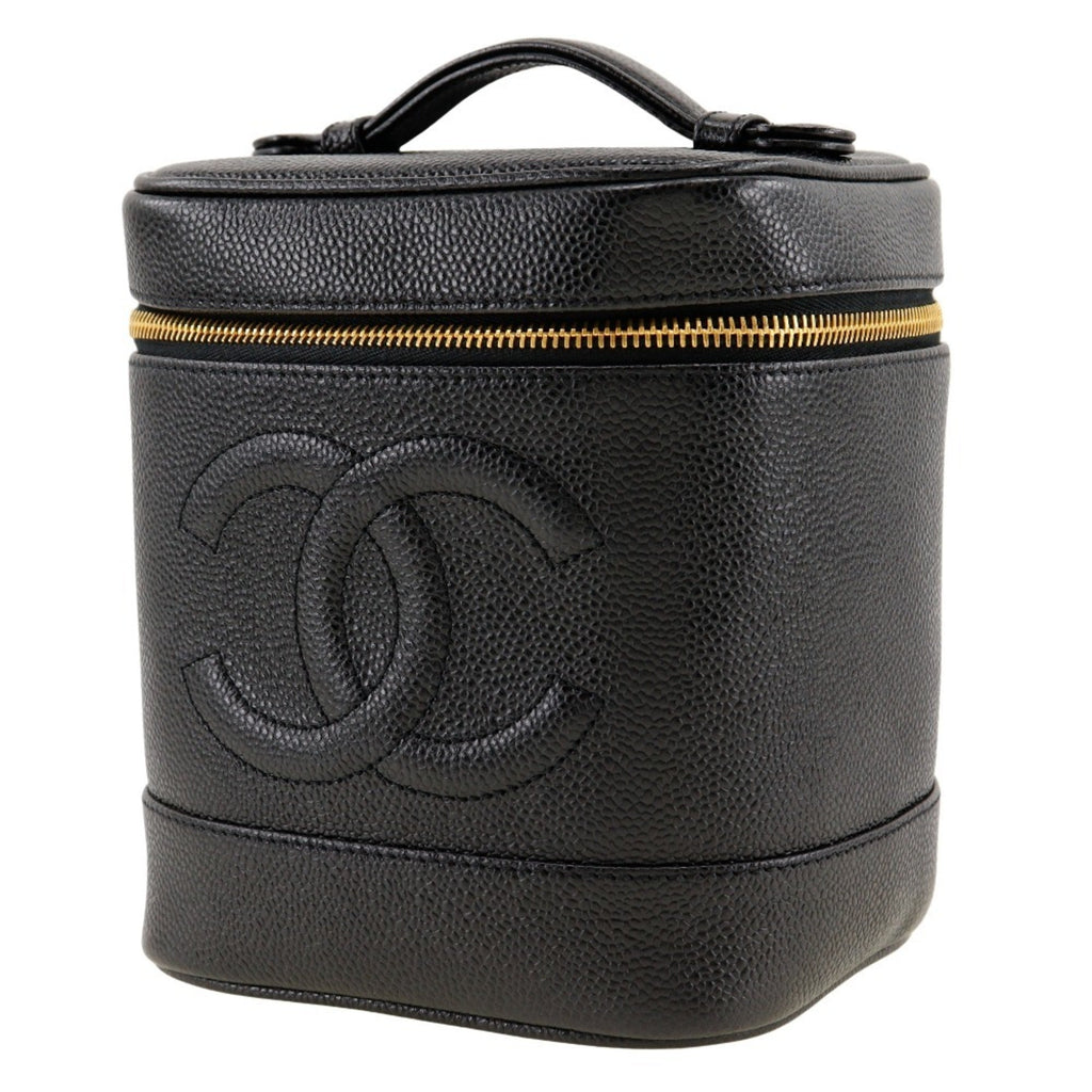Chanel Caviar Skin Black Caviar Leather Handbag