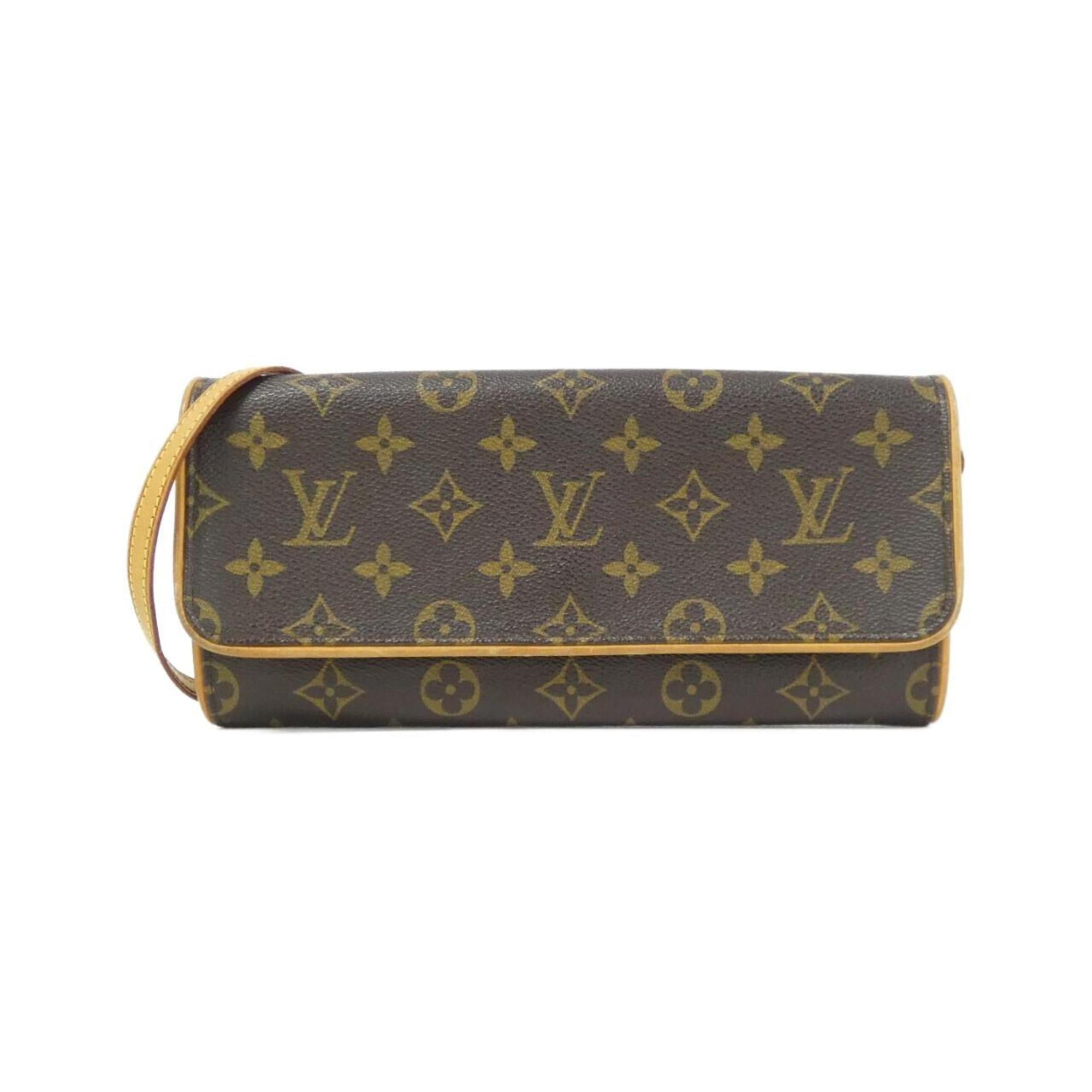 Louis Vuitton Marron Coated Canvas Pochette Shoulder Bag