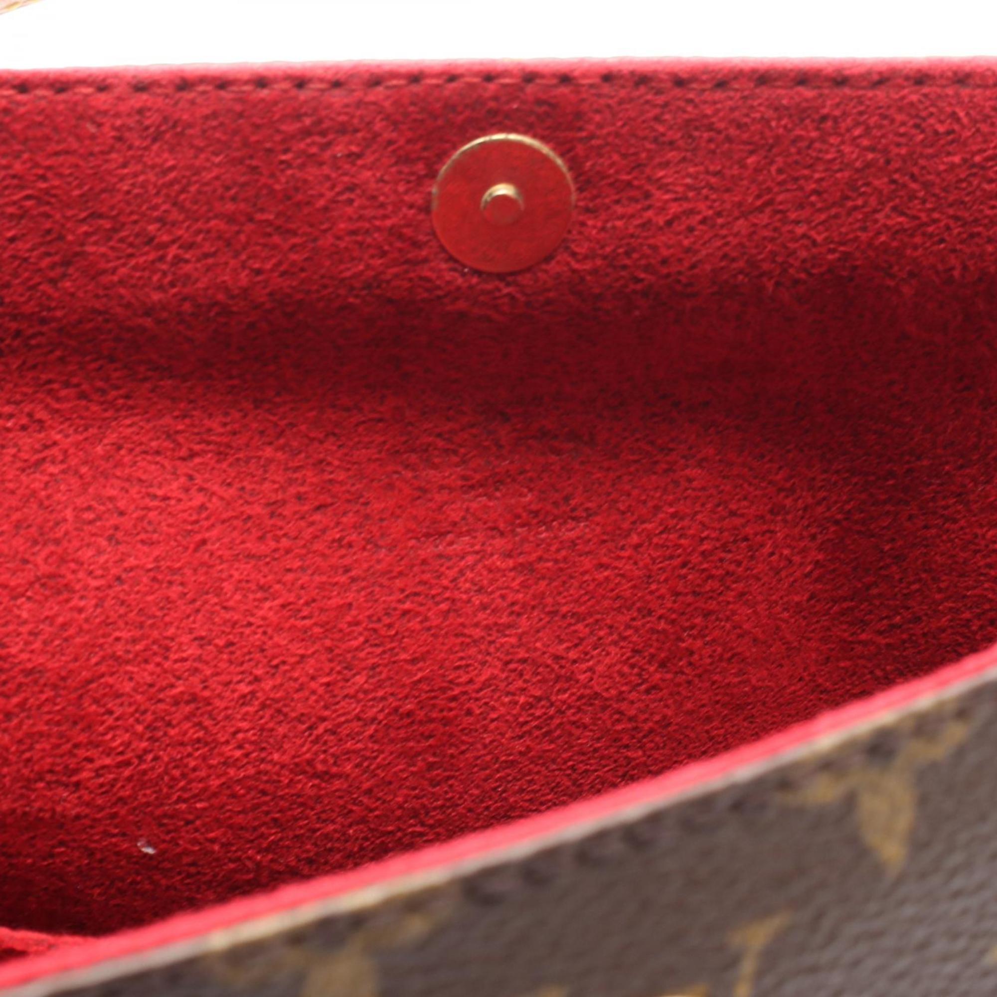 Louis Vuitton Monogram Brown Coated Canvas Leather Handbag