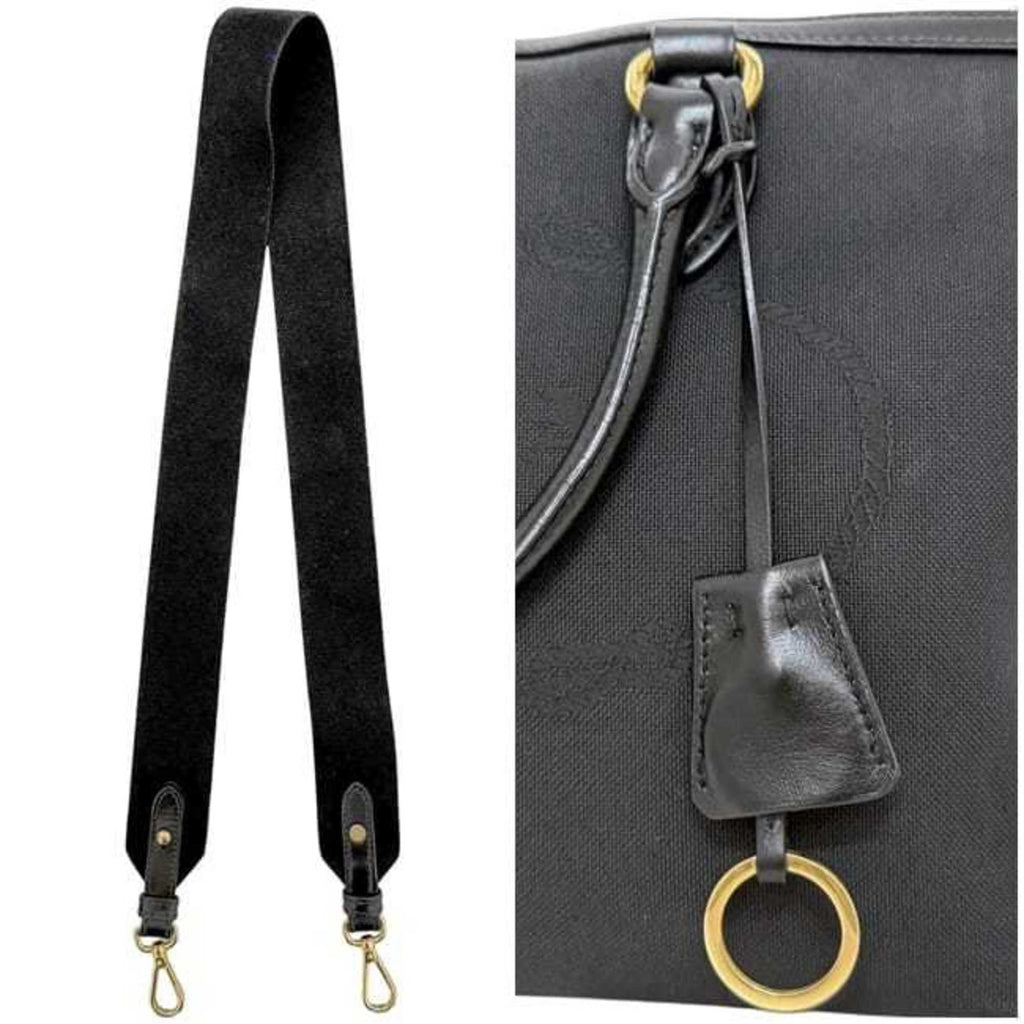 Prada Black Nero Canvas Jacquard Leather Shoulder Bag Tote Bag