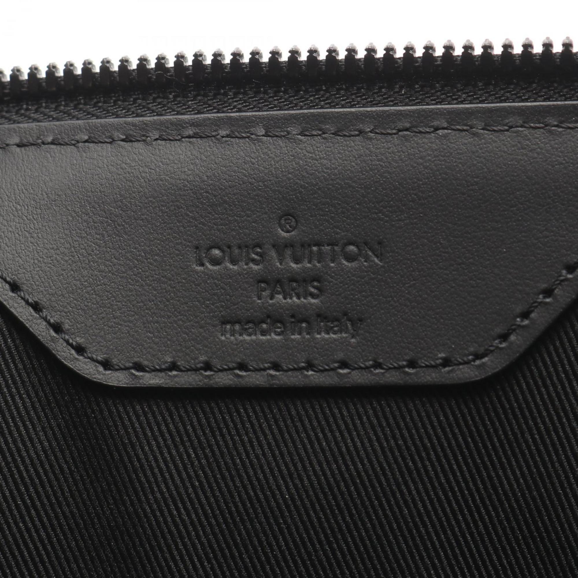 Louis Vuitton Black Noir Leather Handbag Tote Bag
